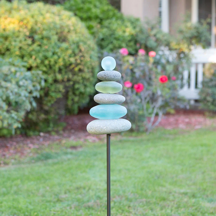 Glass Cairn Garden Stake Set of 4 By Garden Age Supply - Image 2