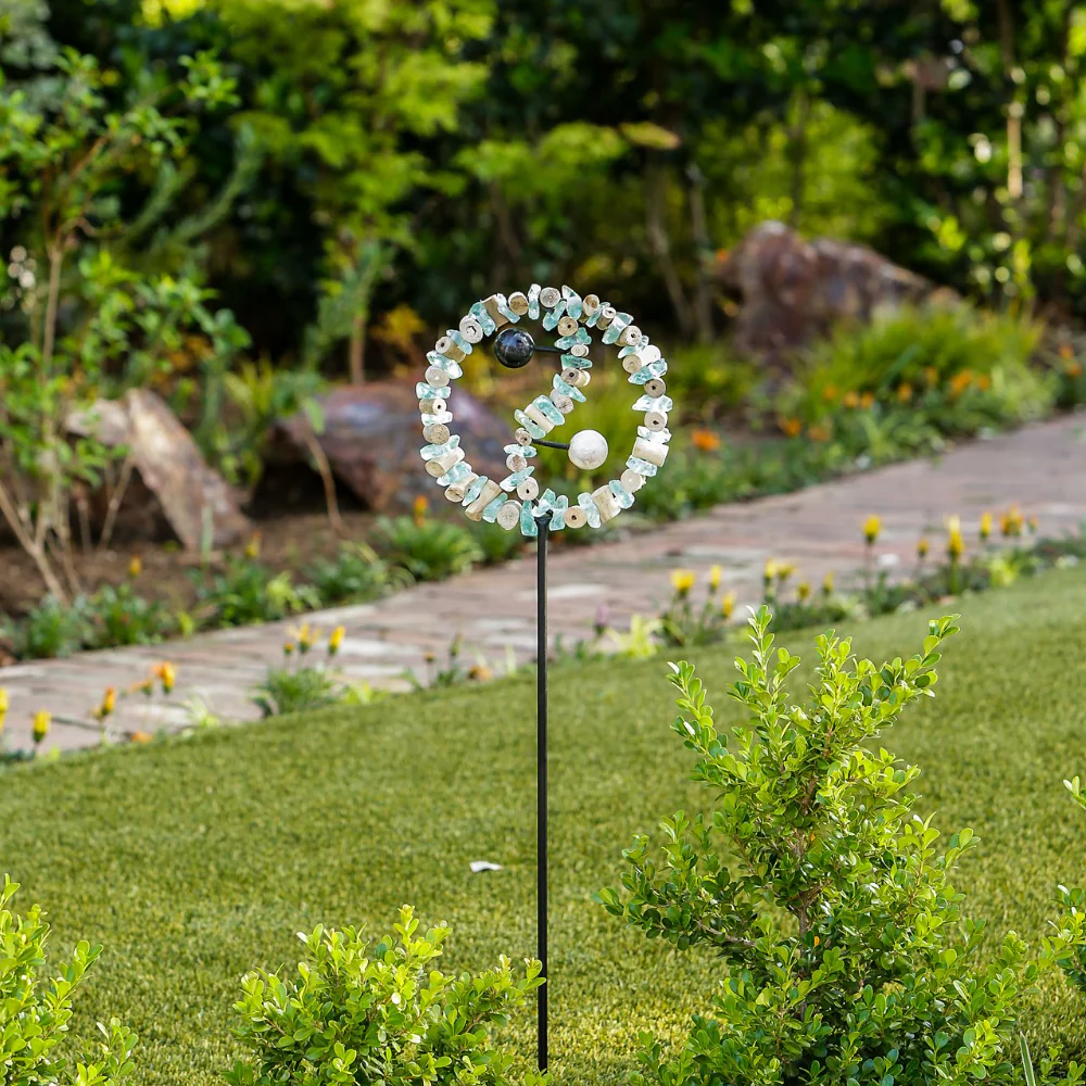 Glass Yin and Yang Garden Stake Set of 4 By Garden Age Supply - Image 2