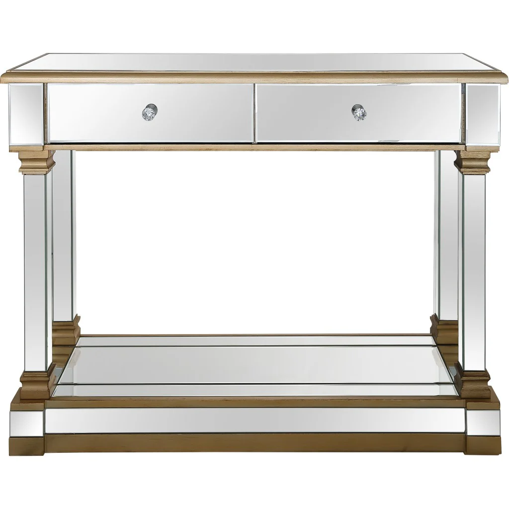 Gold Accent Console Table By Homeroots
