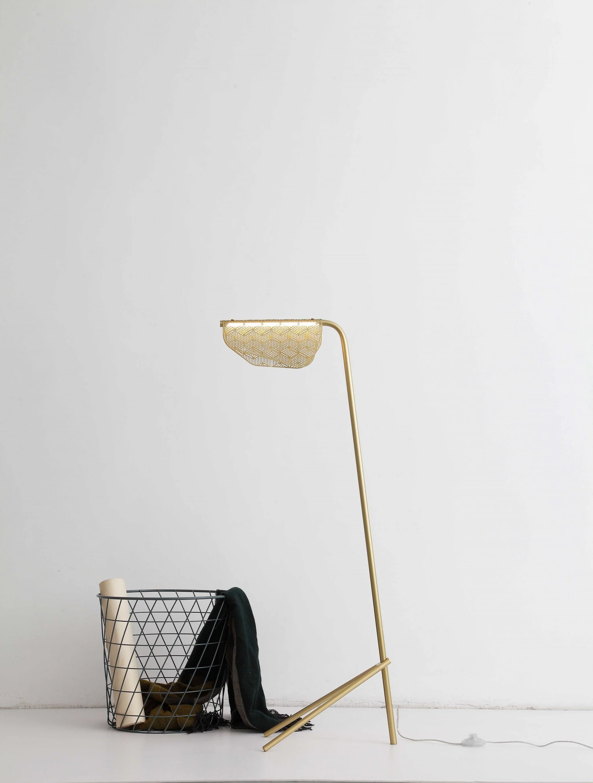 Golden Carbon Floor Lamp