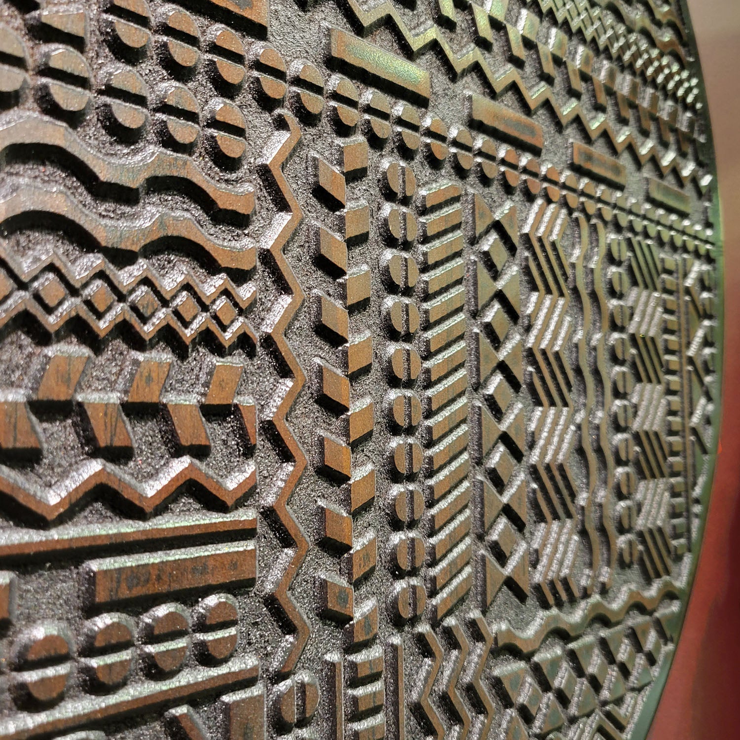 Graffiti 17.8"D Brown Wall Art By Gold Leaf - Image 6