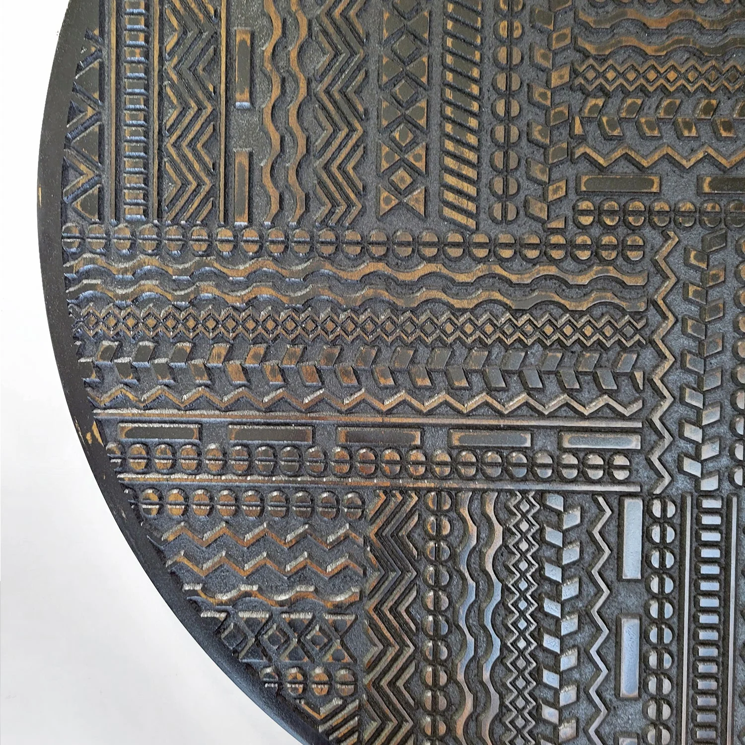 Graffiti 23.8"D Brown Wall Art By Gold Leaf - Image 3