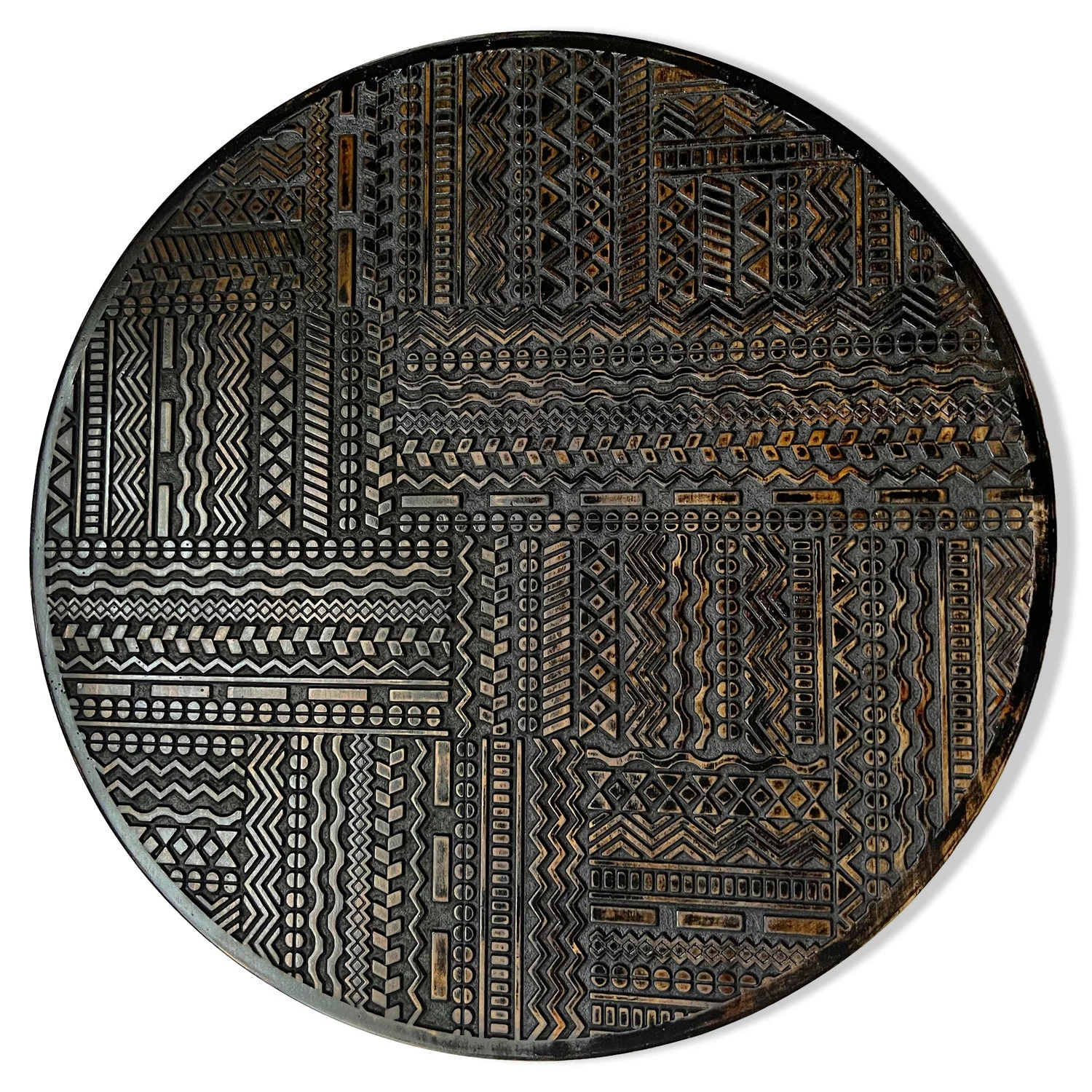 Graffiti 31.5"D Brown Wall Art By Gold Leaf - Image 4