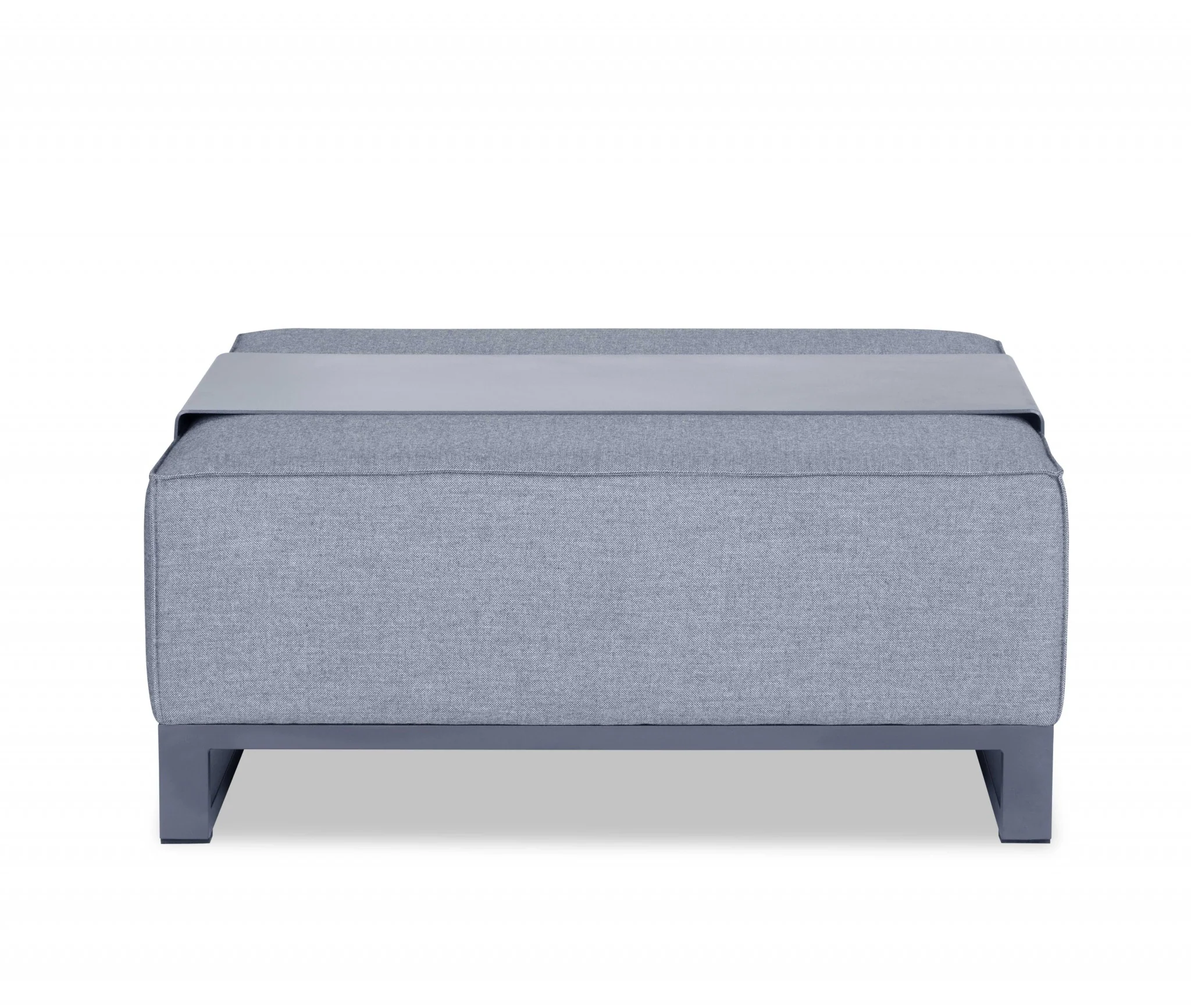 Gray Acrylic Ottoman By Homeroots