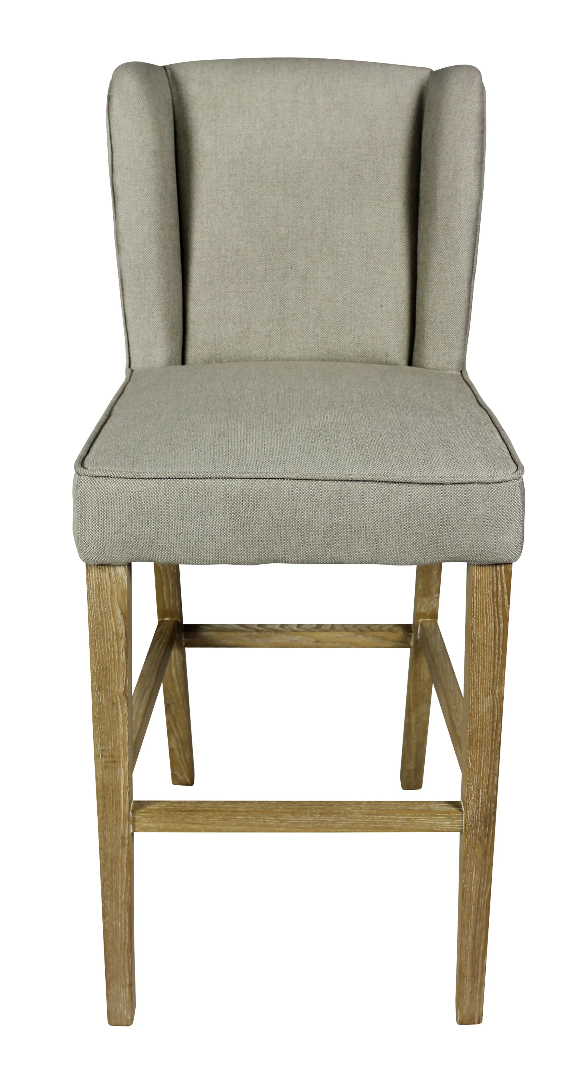 Gray And Brown Solid Wood Bar Height Bar Chair By Homeroots