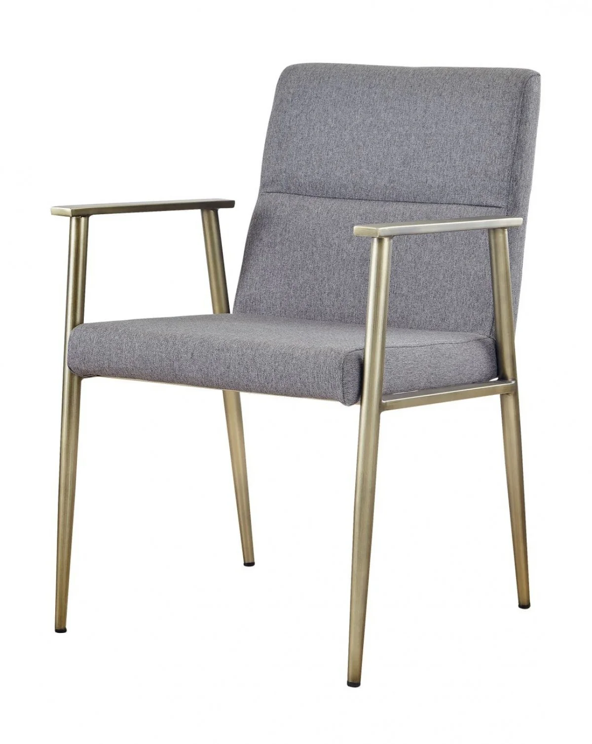 Gray Antique Brass Contemporary Dining Chair By Homeroots