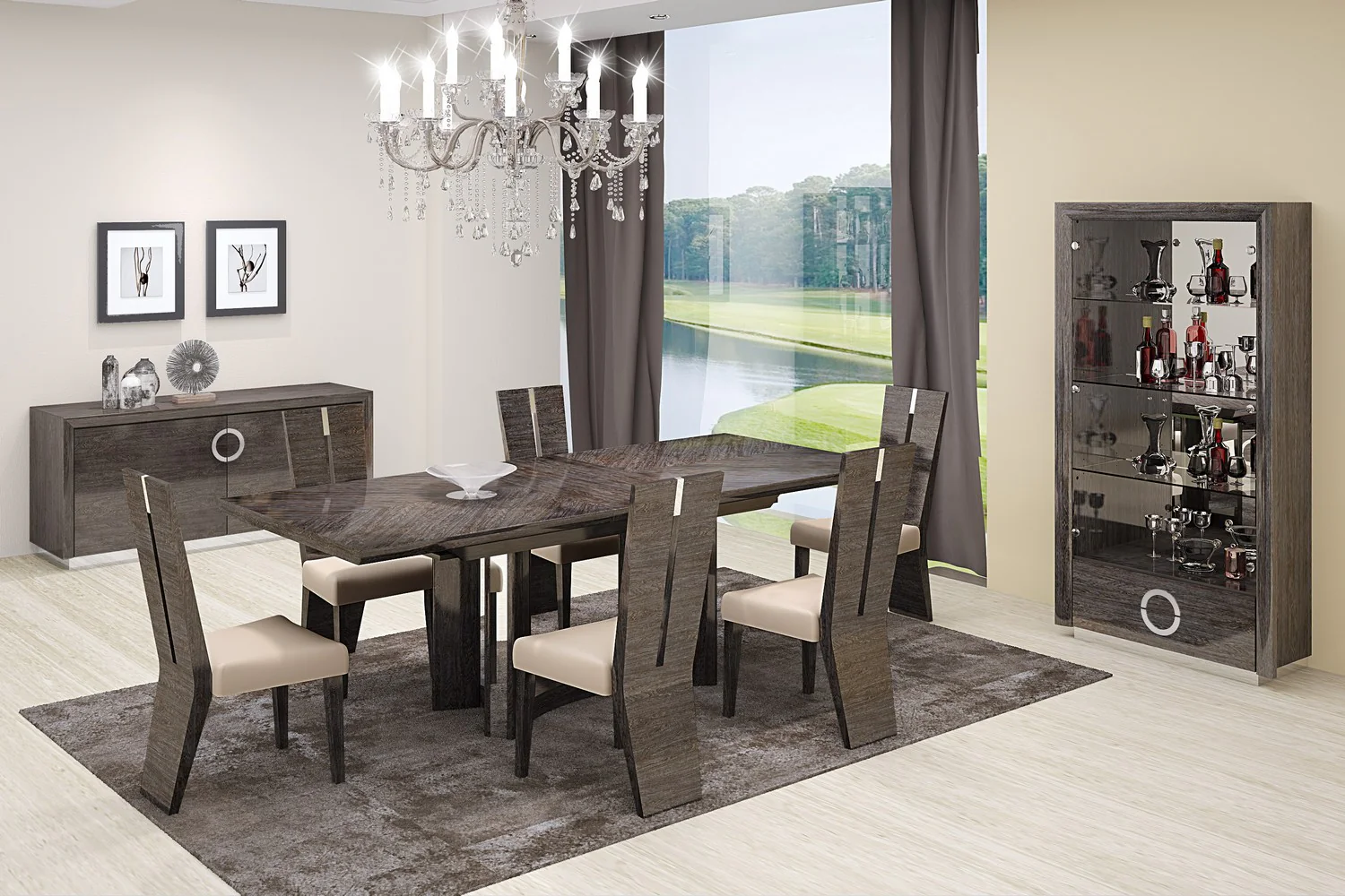 Gray Dining Table And Chair Set By Homeroots