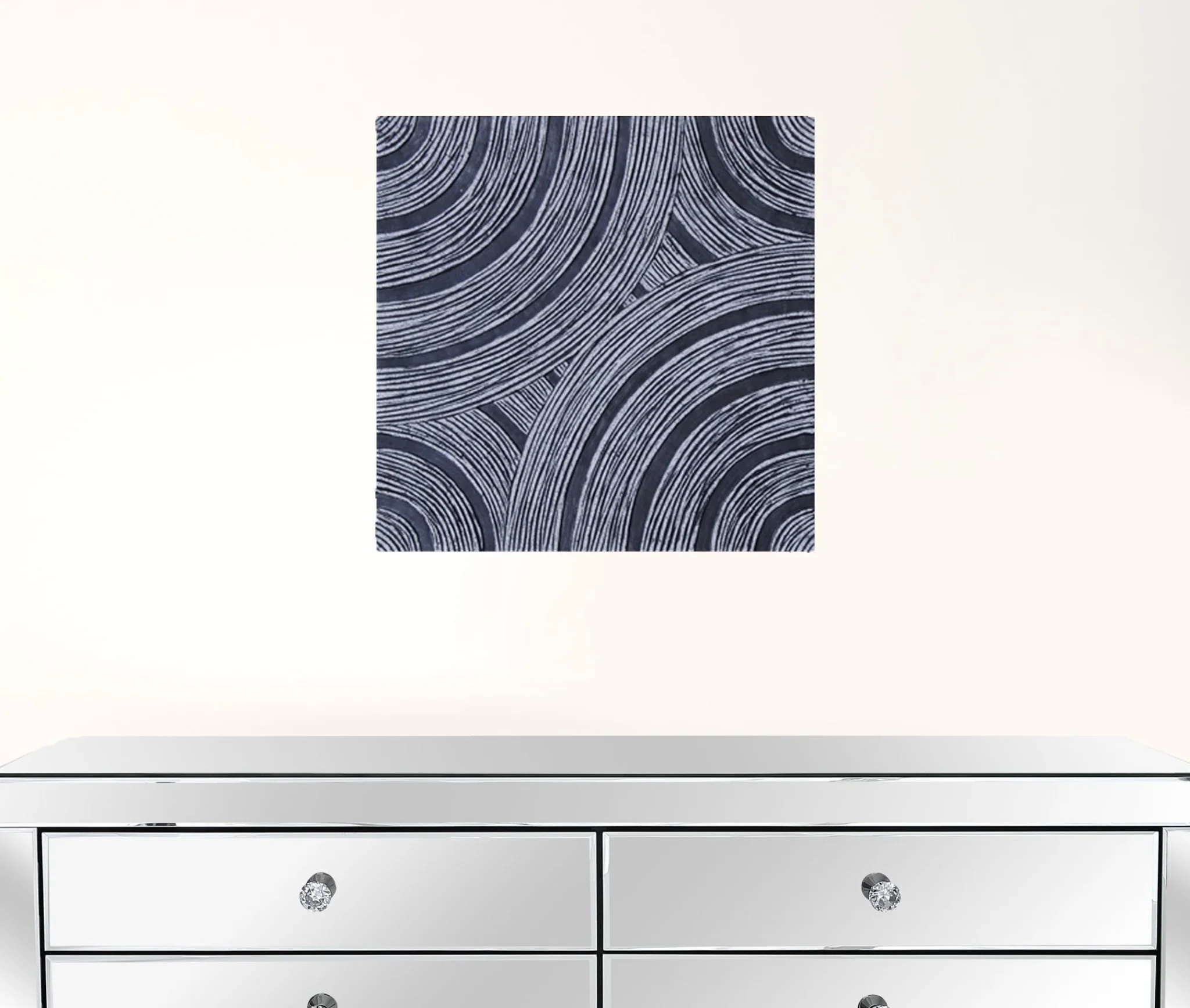 Gray Lined, Square - Wall Decor By Homeroots