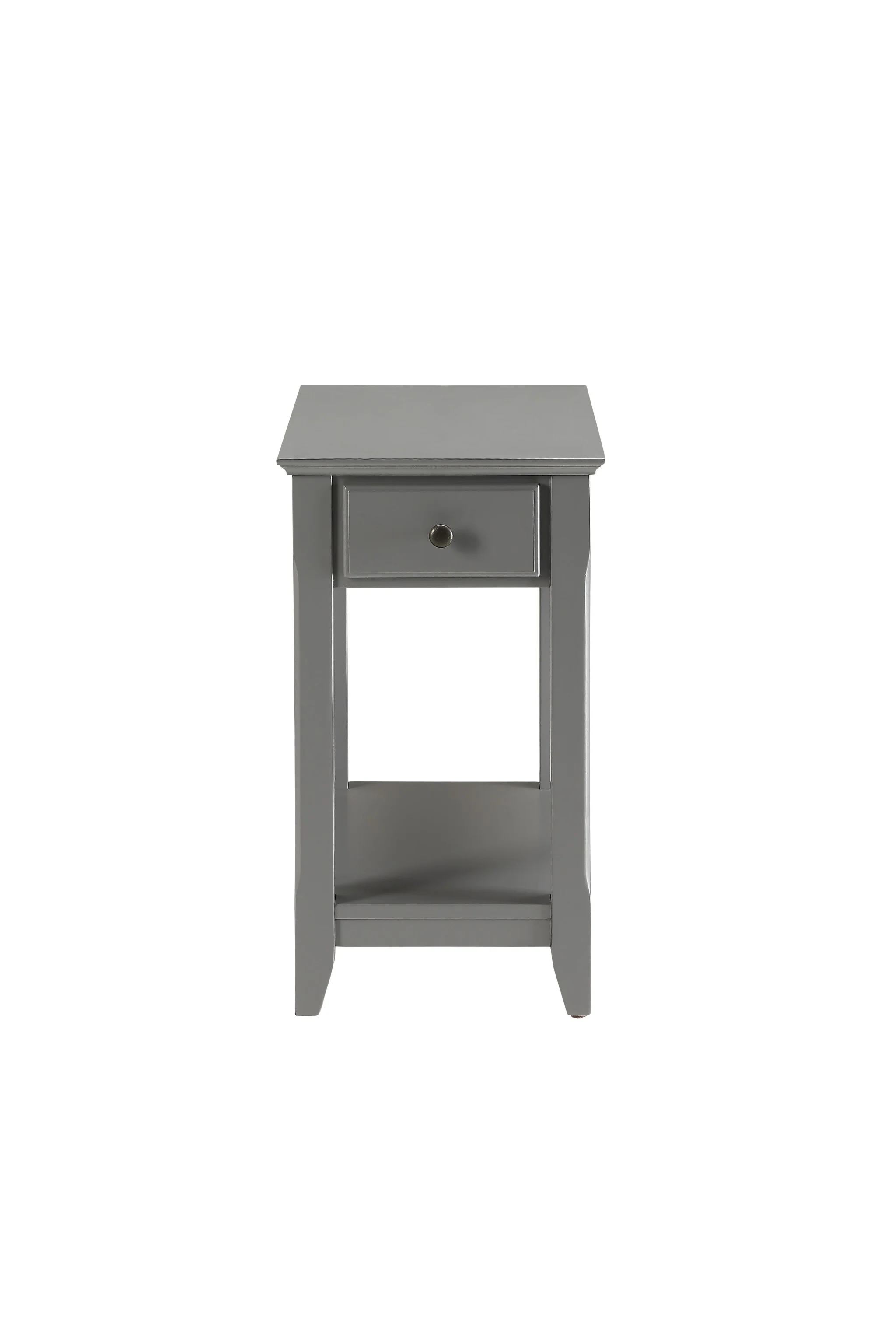 Gray Solid and Manufactured Wood End Table By Homeroots