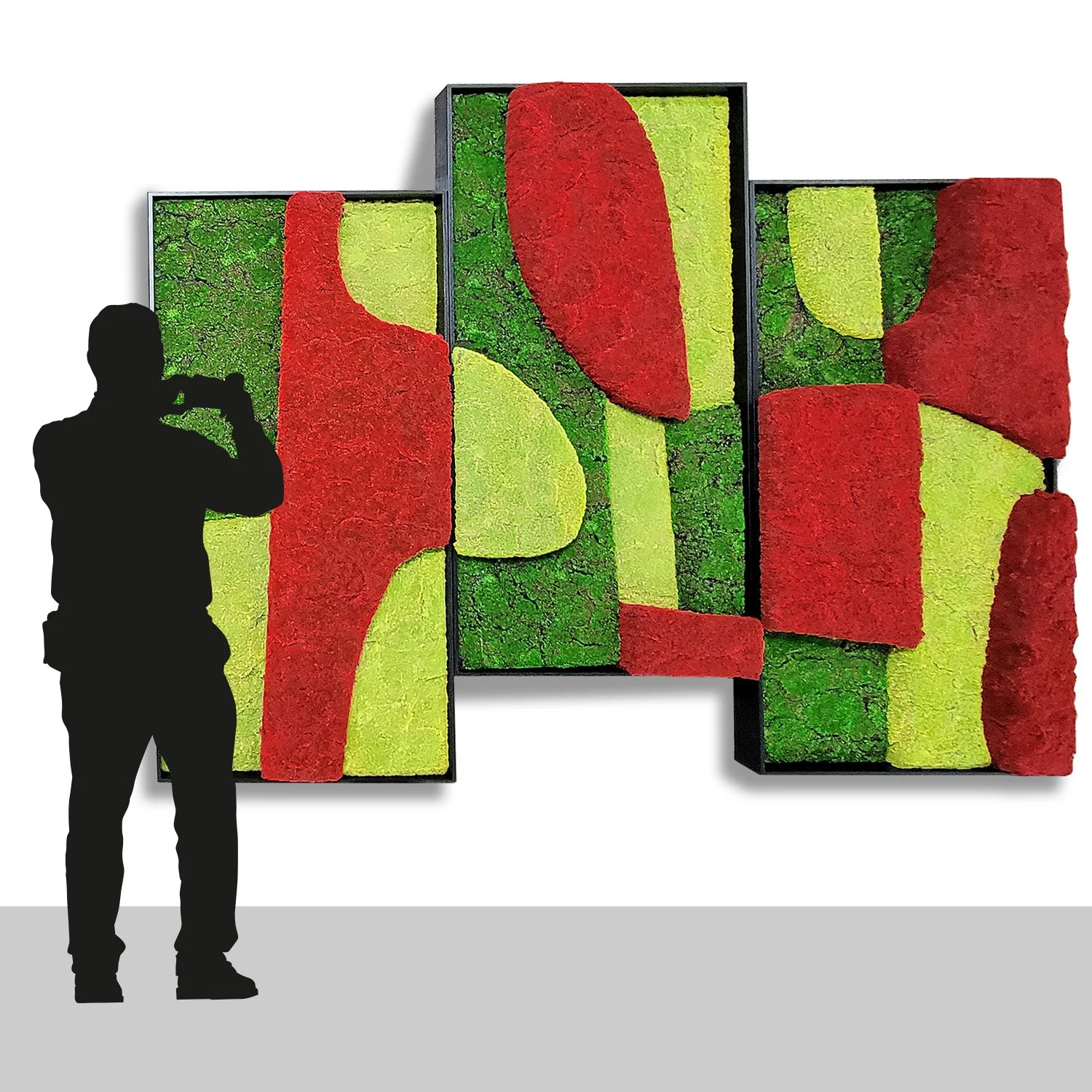 Green Wall, Doodle, Set/3, Right By Gold Leaf - Image 2
