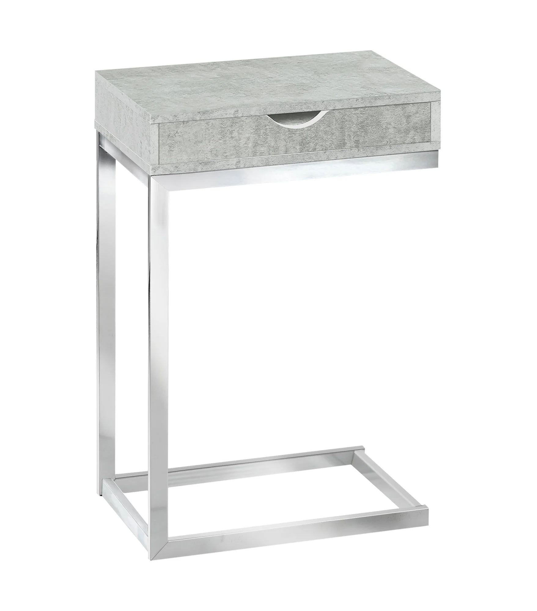 Grey Finish and Laminated Metal Accent Table By Homeroots