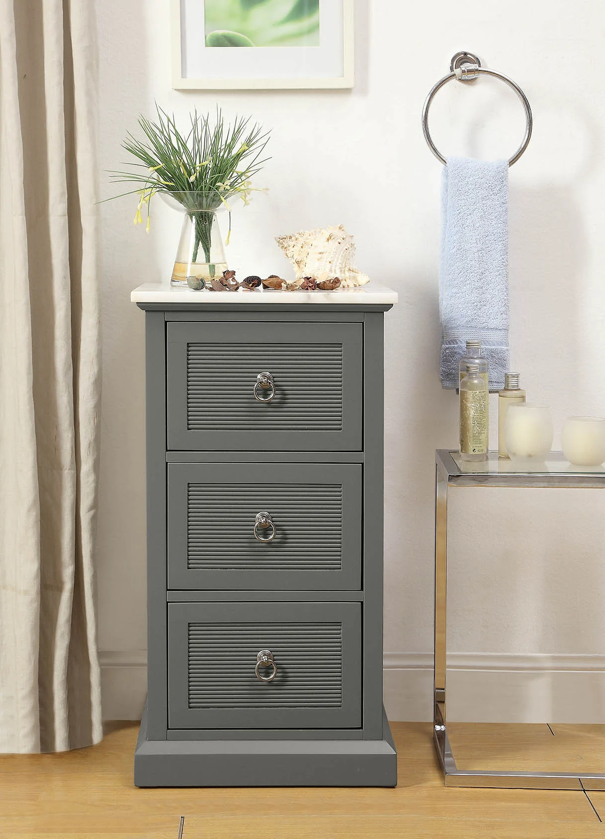 Grey Mdf Cabinet By Homeroots