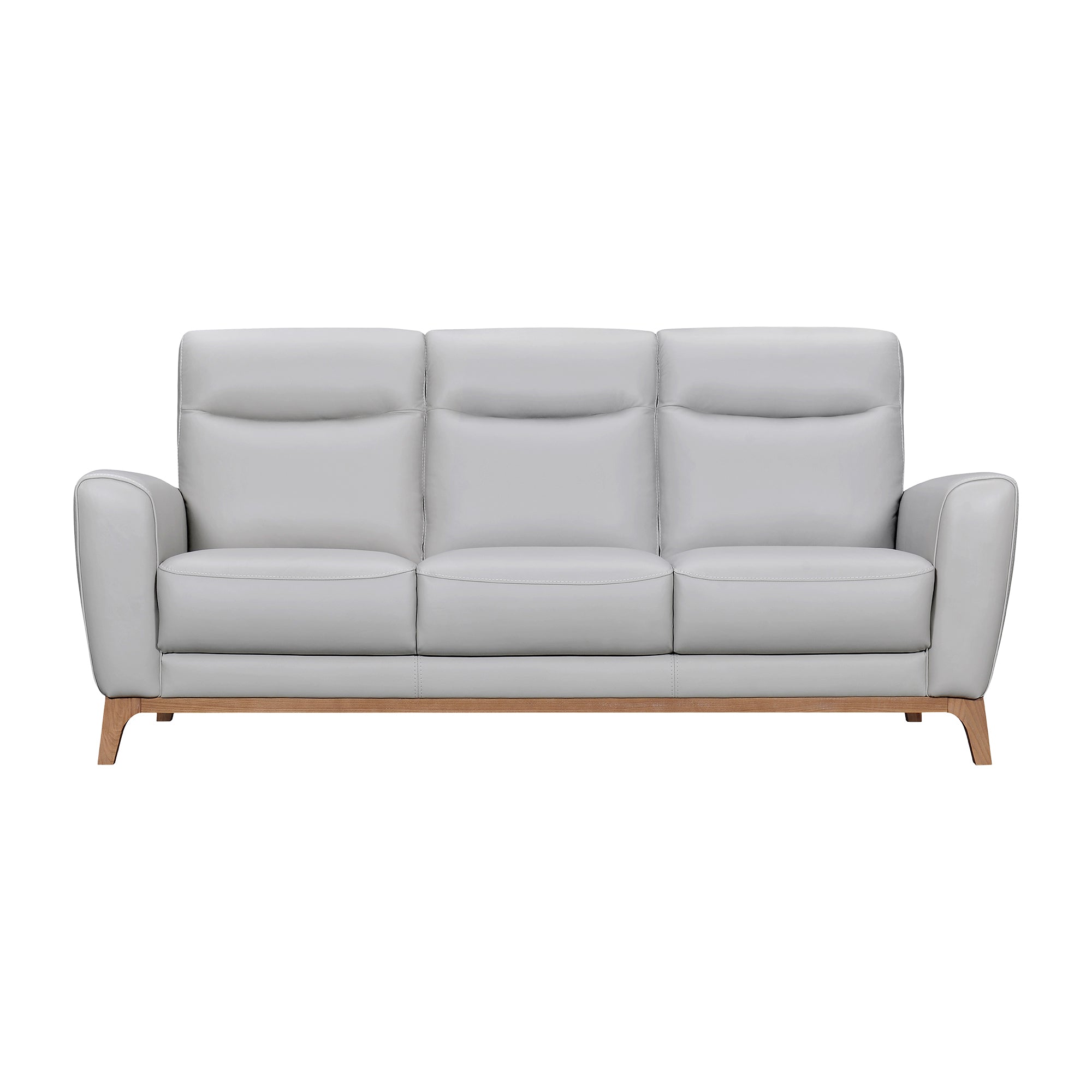 Greyson 83" Dove Gray Leather Sofa By Armen Living - Image 2