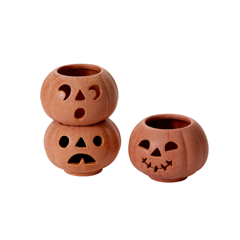 Grinning Pumpkins Votive - Set of 6 By Accent Decor - Image 2
