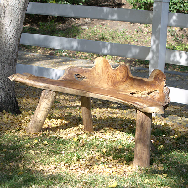 Habini Teak Root Benches Large By Garden Age Supply