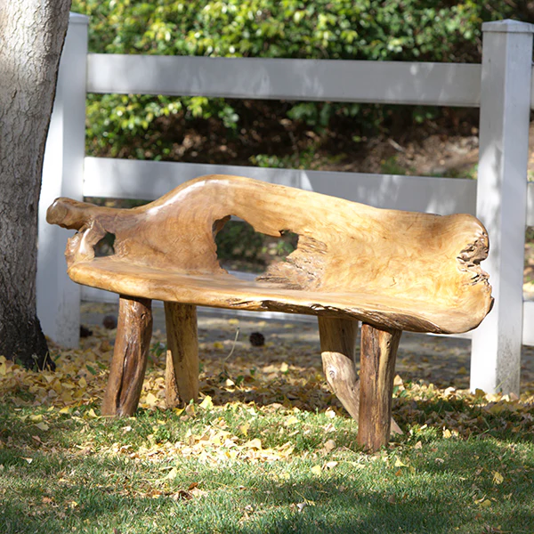 Habini Teak Root Benches Large By Garden Age Supply - Image 2