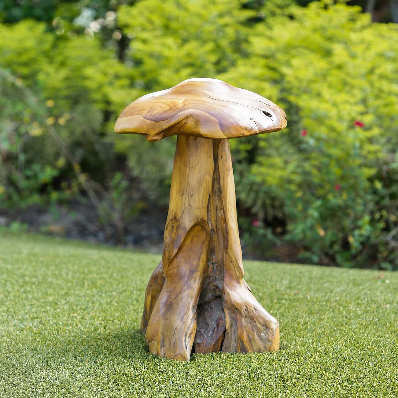 Habini Teak Wild Mushrooms Set of 2 By Garden Age Supply - Image 6