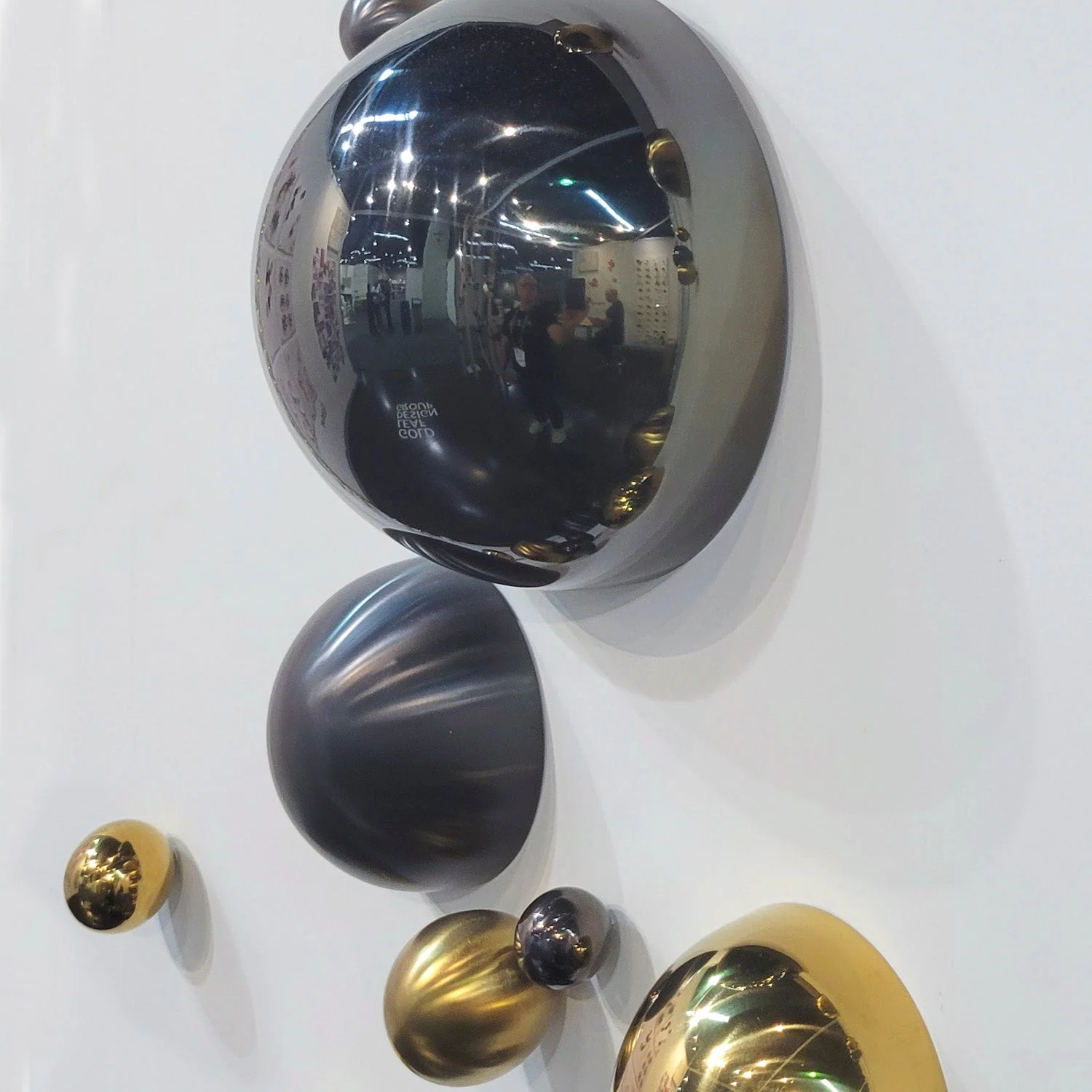 Half Ball 10"D, Mica Gloss By Gold Leaf - Image 3