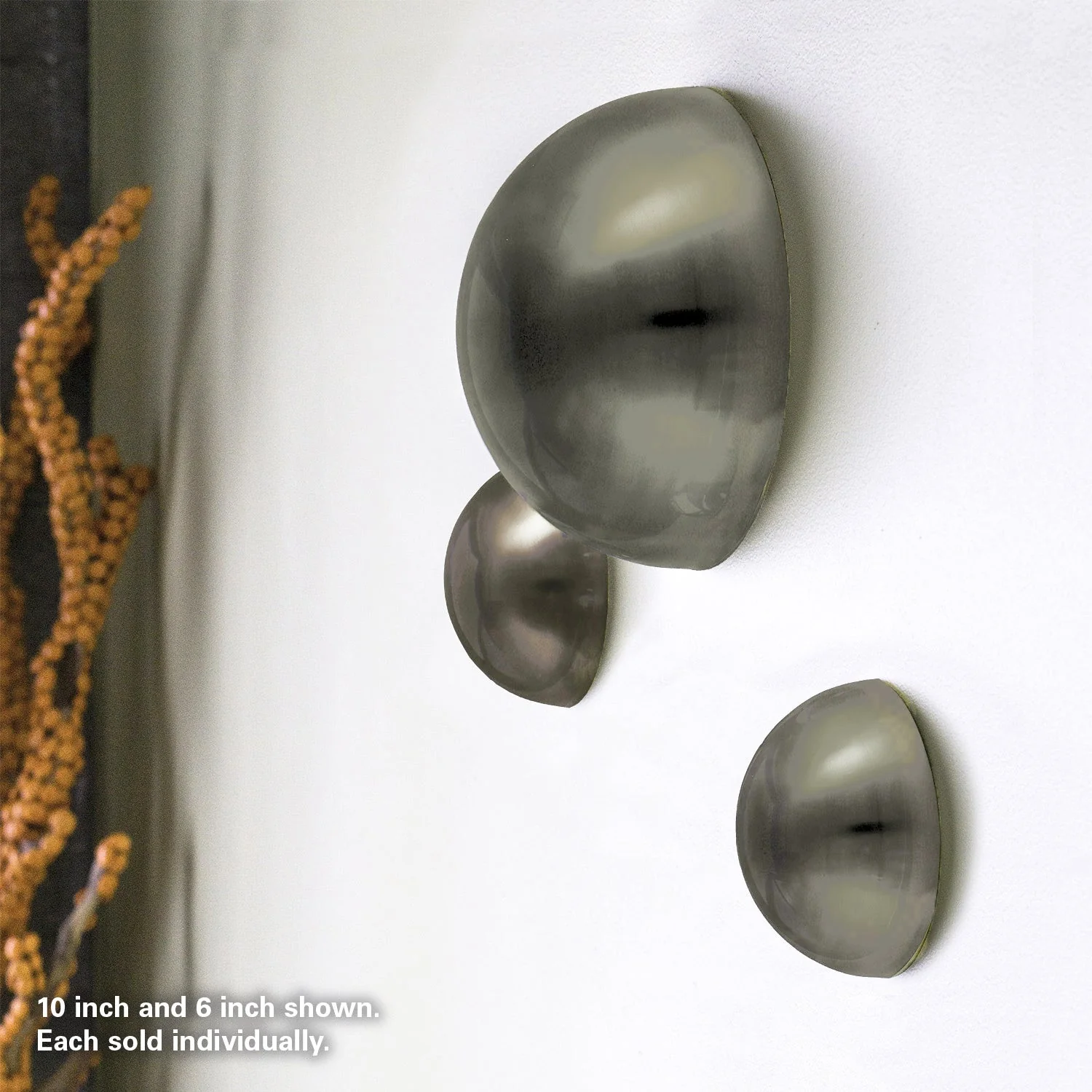 Half Ball 10"D, Mica Matte By Gold Leaf - Image 2