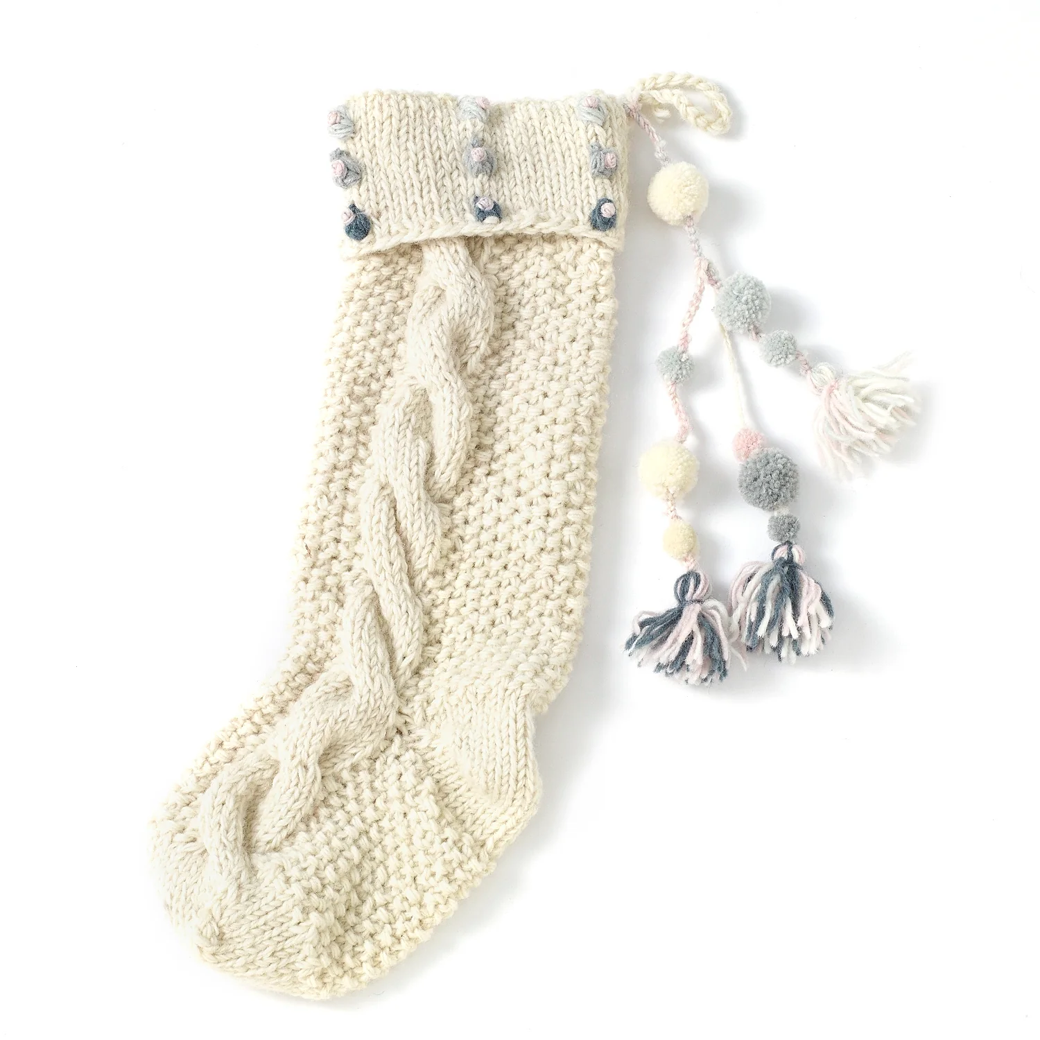 Hand Knit Stocking Set of 2 By Accent Decor - Image 8
