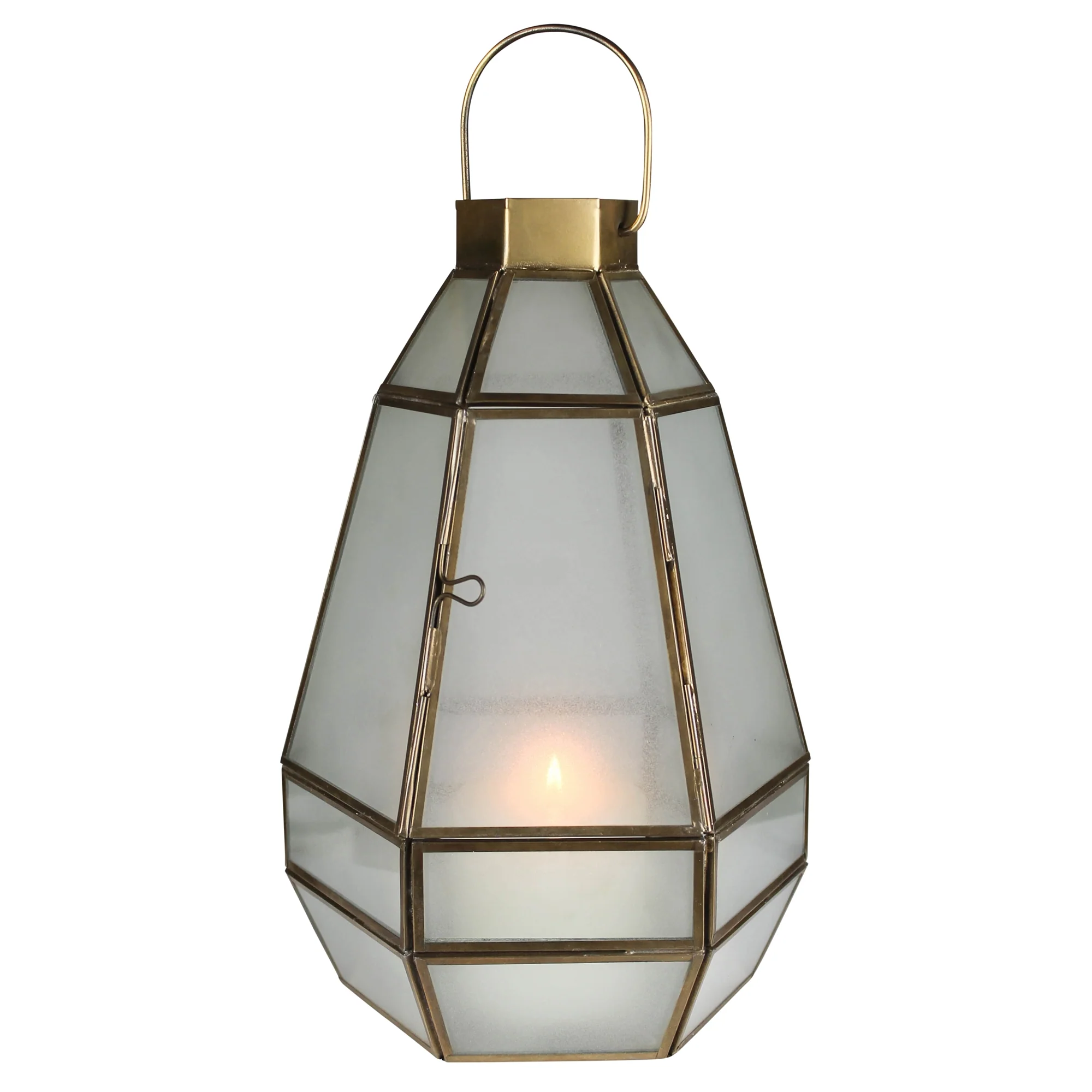 Hans Leaded Glass Lantern Set Of 2 By HomArt