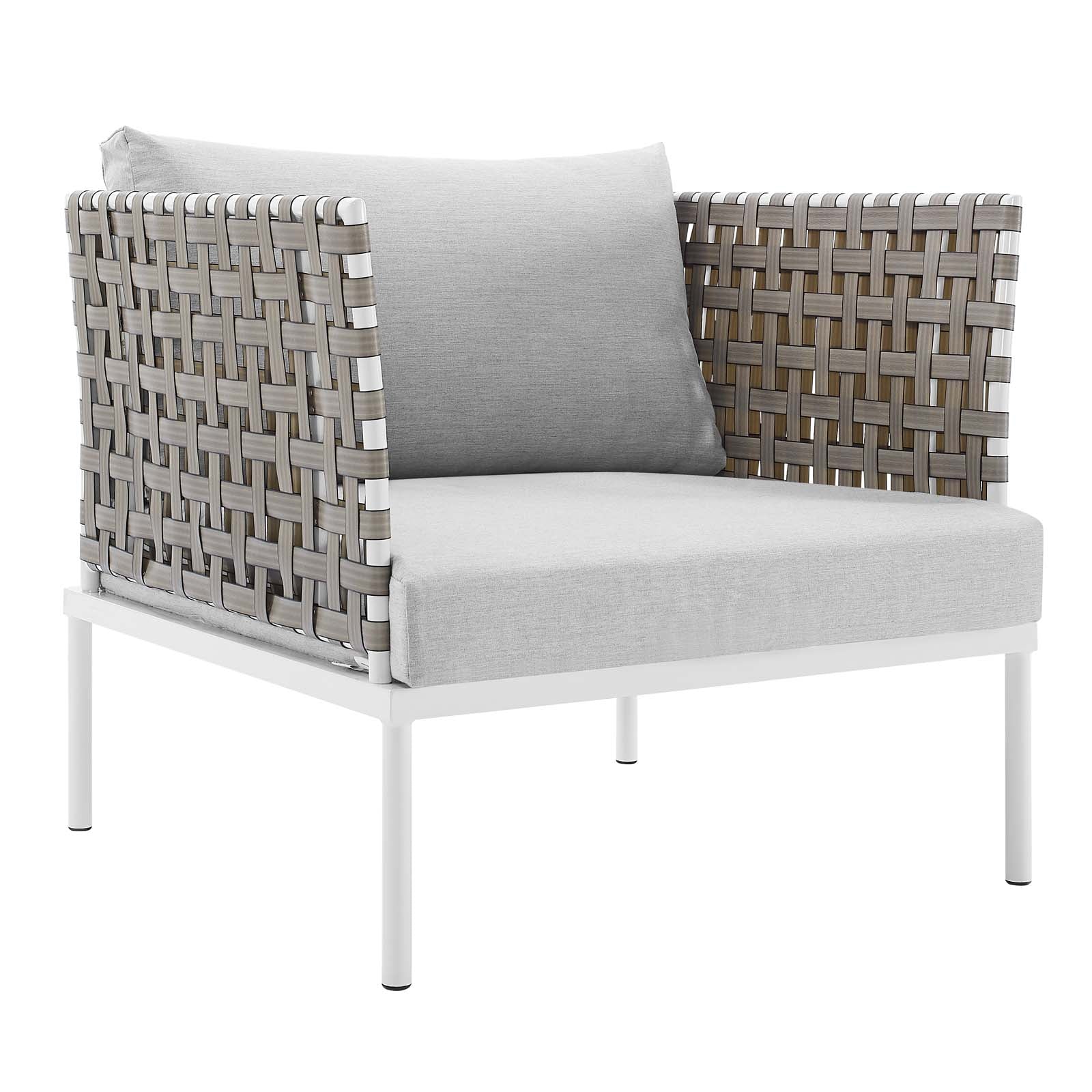 Harmony 3-Piece Sunbrella® Basket Weave Outdoor Patio Aluminum Seating Set By Modway - EEI-4685 - Image 3