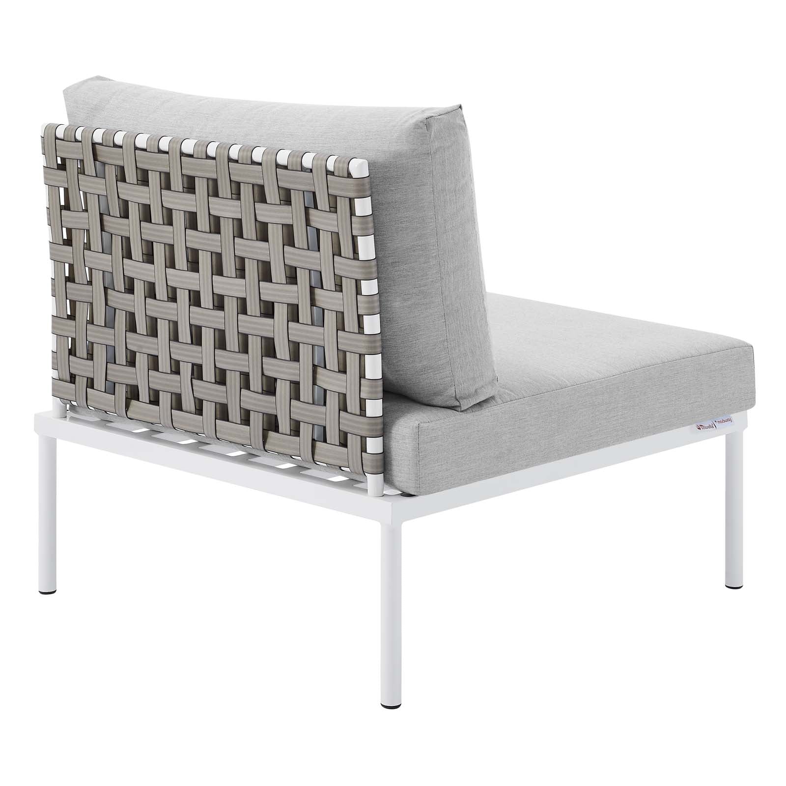 Harmony 8-Piece Sunbrella® Basket Weave Outdoor Patio Aluminum Sectional Sofa Set By Modway - EEI-4943 - Image 11