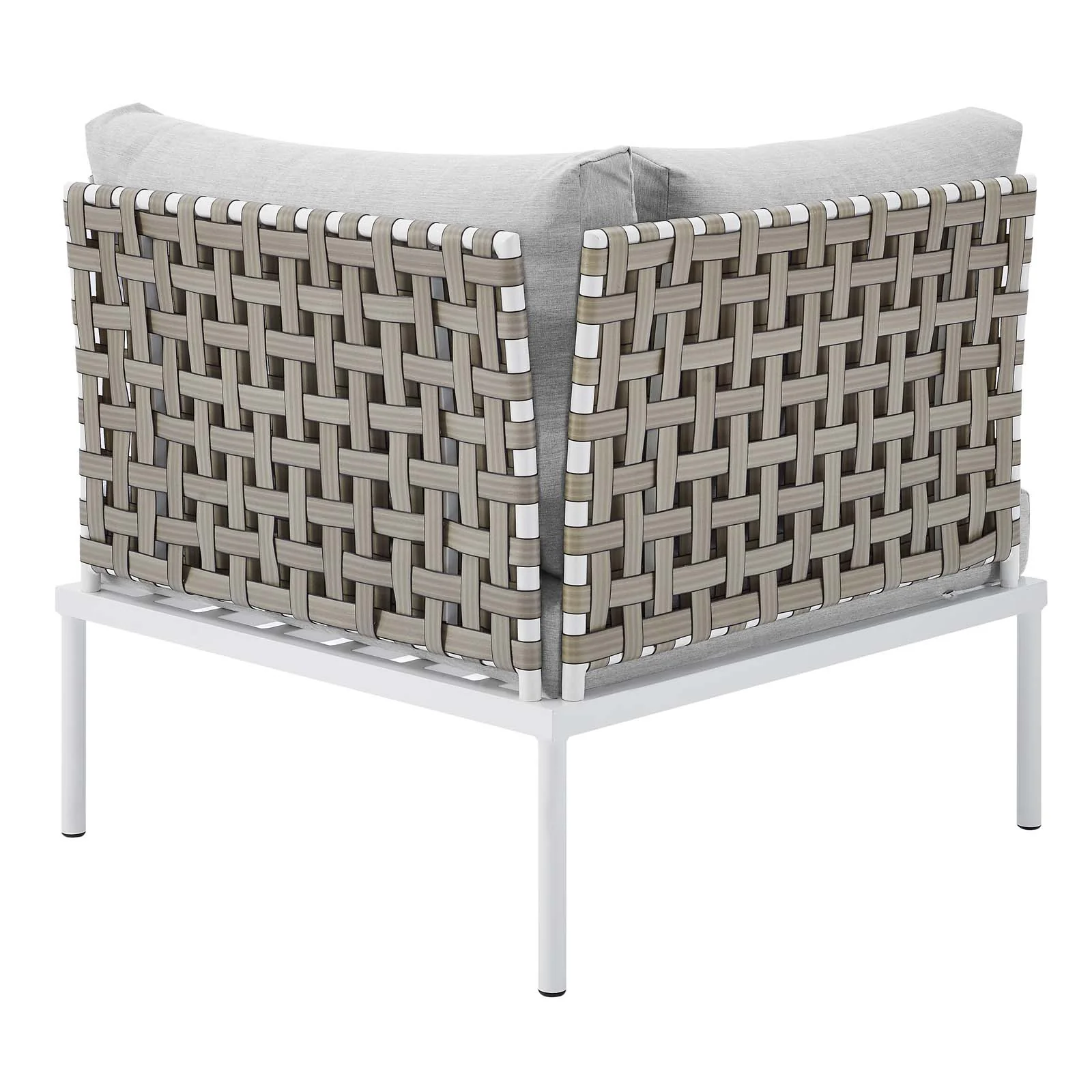 Harmony 8-Piece Sunbrella® Basket Weave Outdoor Patio Aluminum Sectional Sofa Set By Modway - EEI-4943 - Image 14