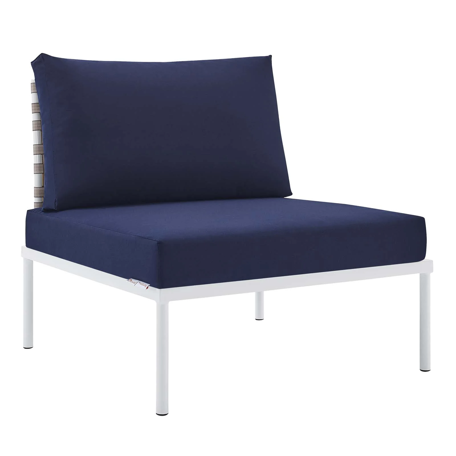 Harmony 8-Piece Sunbrella® Basket Weave Outdoor Patio Aluminum Sectional Sofa Set By Modway - EEI-4943 - Image 24