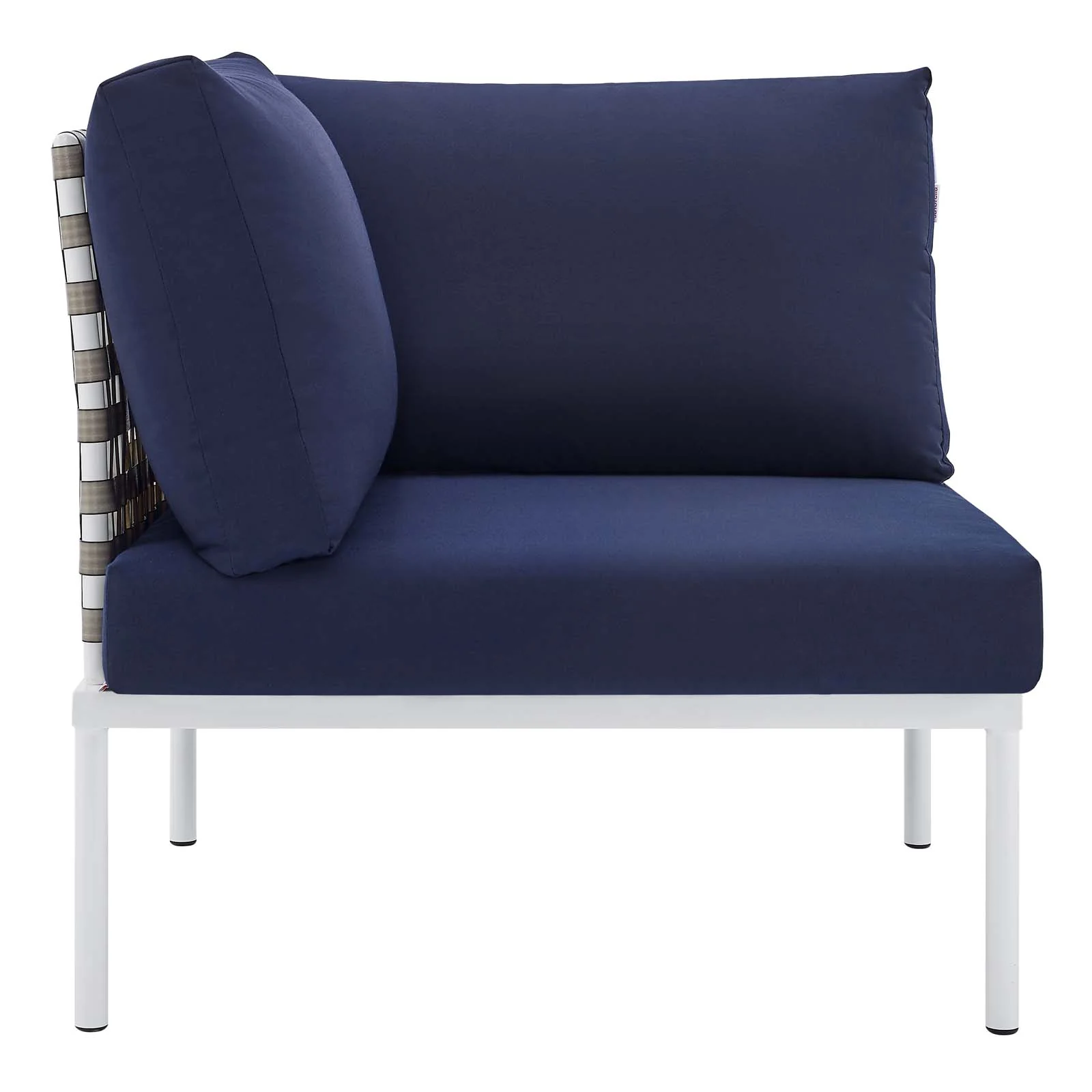 Harmony 8-Piece Sunbrella® Basket Weave Outdoor Patio Aluminum Sectional Sofa Set By Modway - EEI-4943 - Image 28