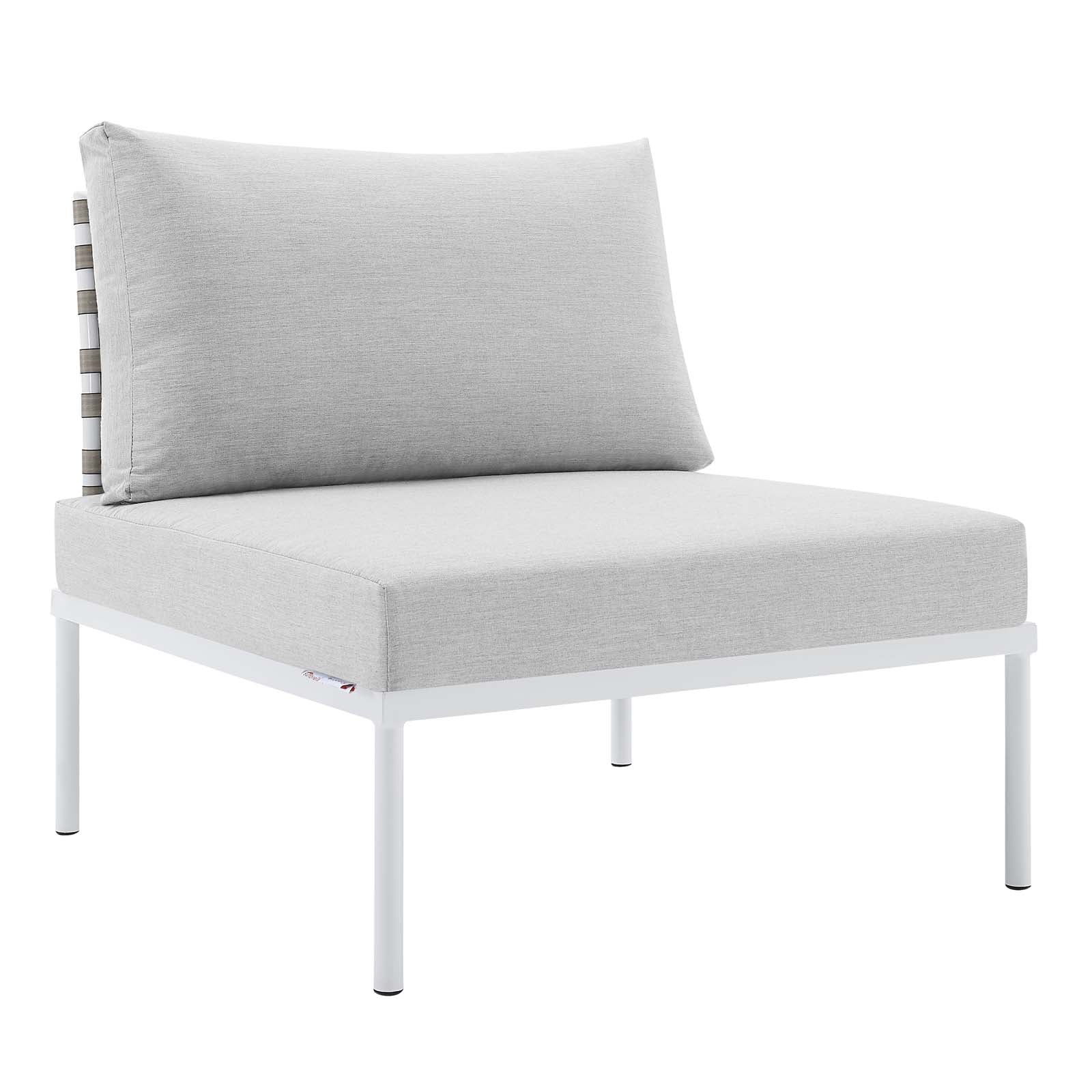 Harmony 8-Piece Sunbrella® Basket Weave Outdoor Patio Aluminum Sectional Sofa Set By Modway - EEI-4943 - Image 9
