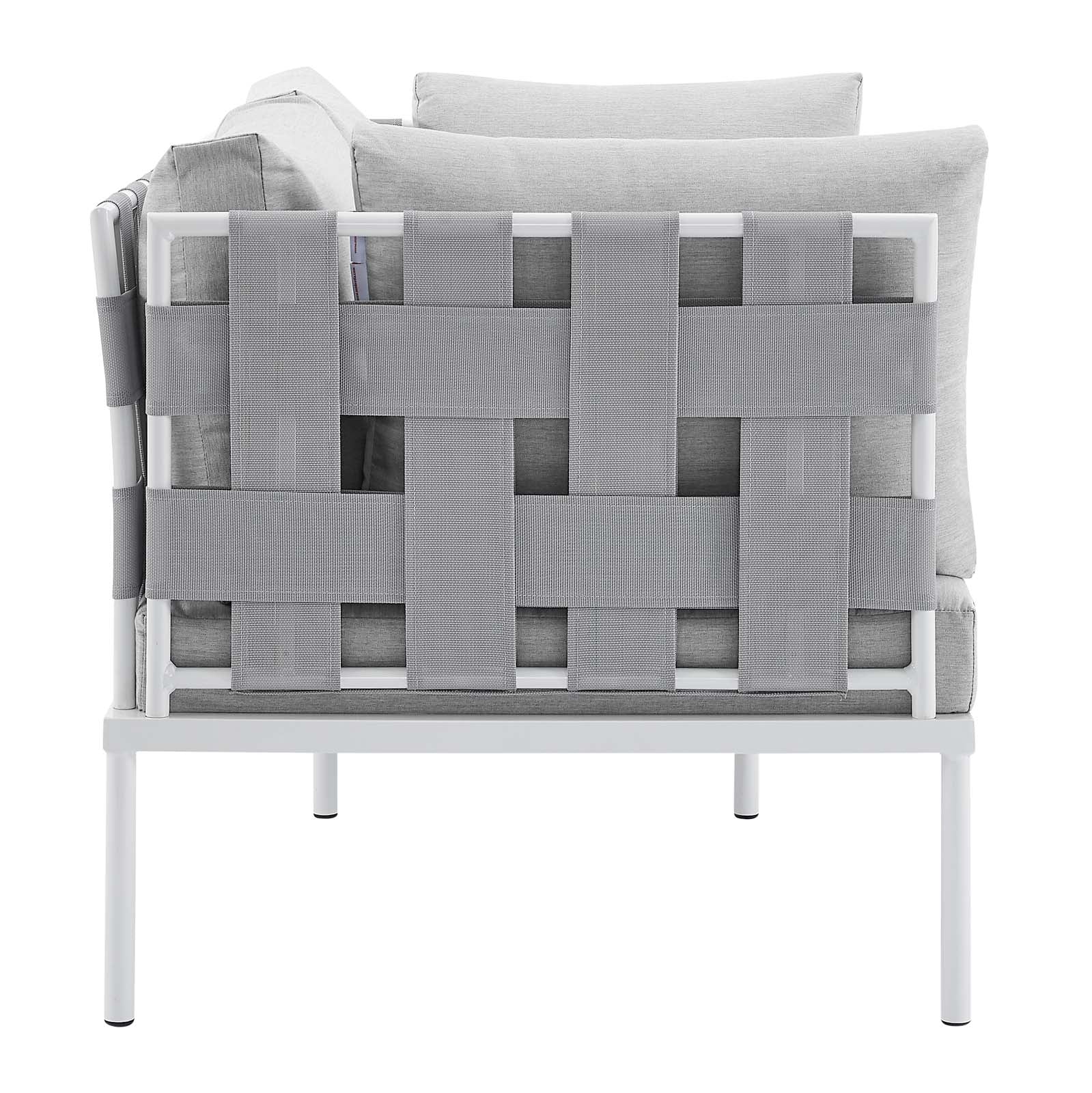 Harmony 8-Piece  Sunbrella® Outdoor Patio Aluminum Seating Set By Modway - EEI-4949 - Image 11