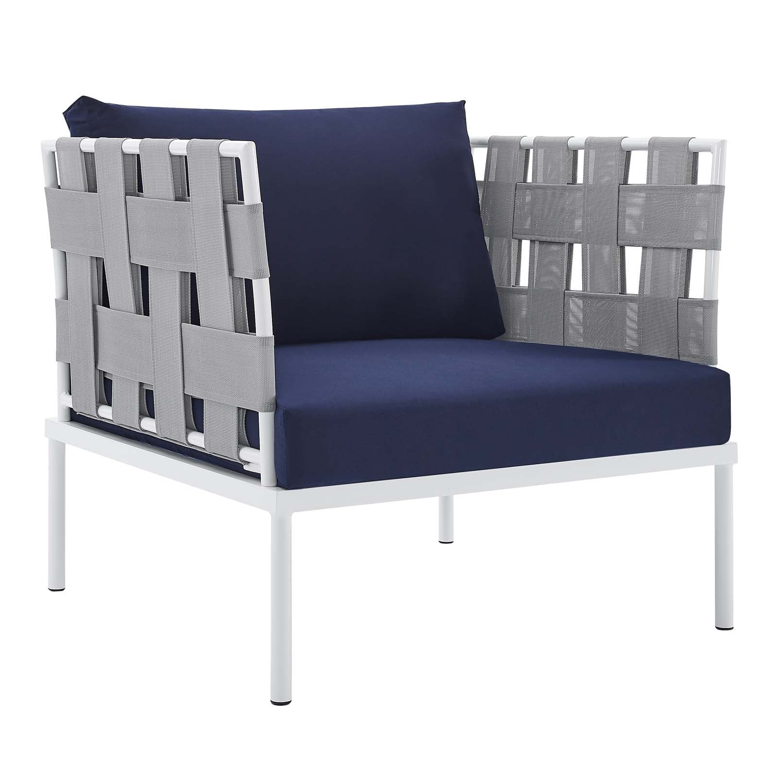Harmony 8-Piece  Sunbrella® Outdoor Patio Aluminum Seating Set By Modway - EEI-4949 - Image 29