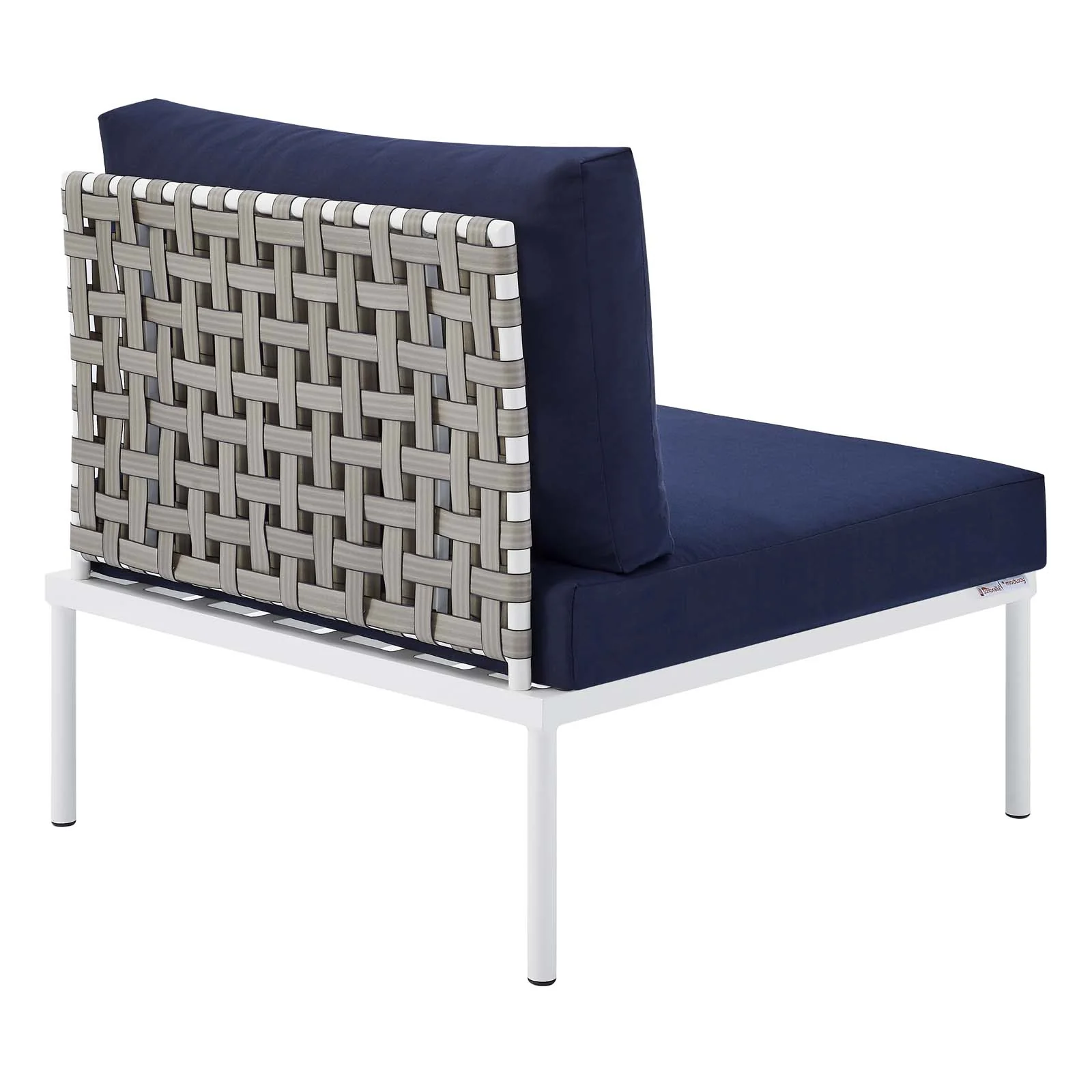 Harmony Sunbrella® Basket Weave Outdoor Patio Aluminum Armless Chair By Modway - EEI-4958 - Image 11