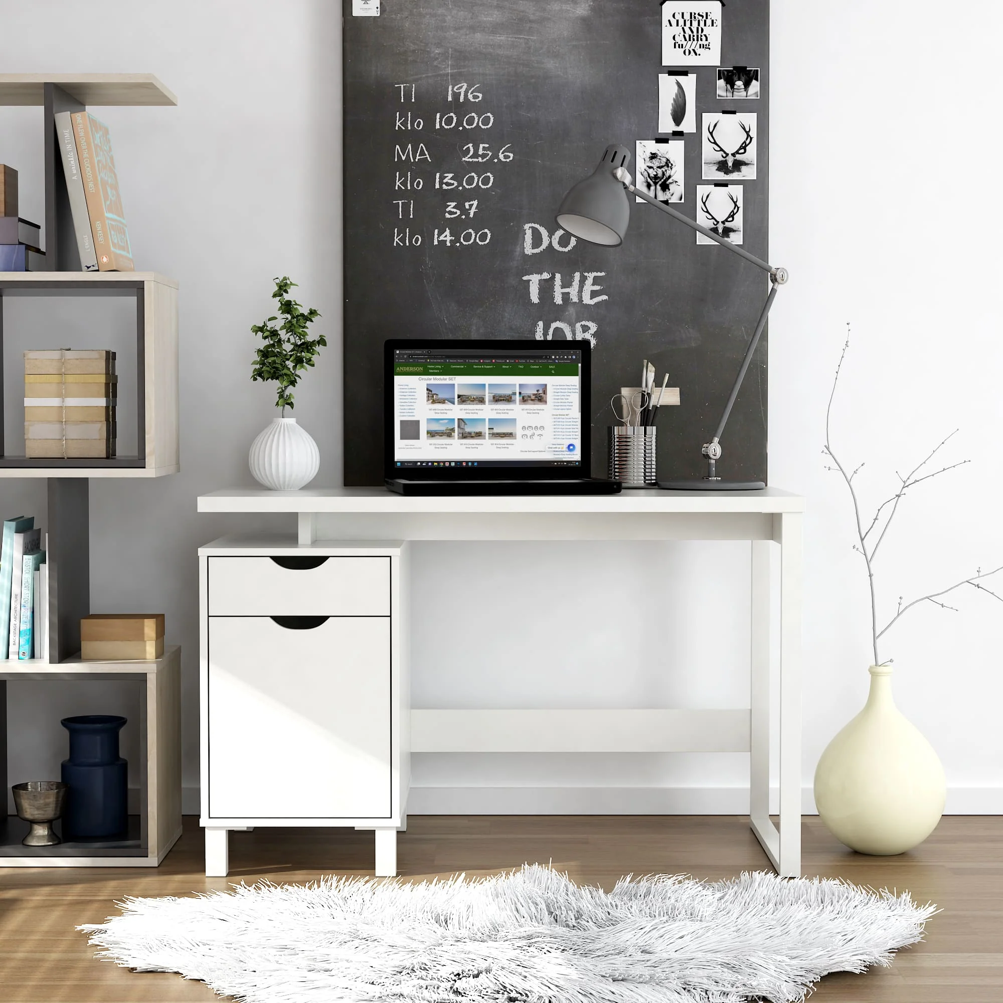 Haslev 47" Writing Desk By Anderson Teak