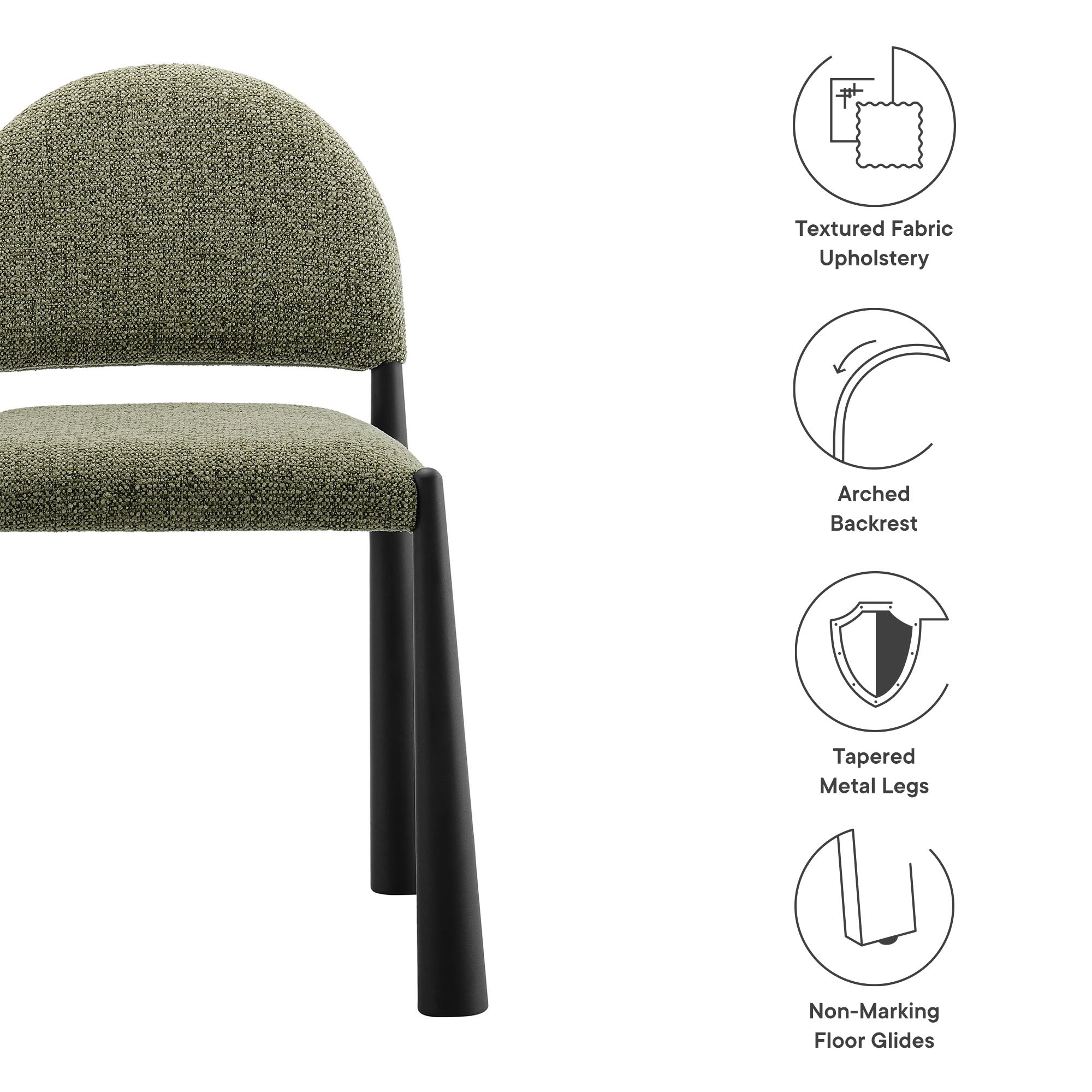 Hayley Upholstered Fabric Dining Side Chair by Modway - Image 38