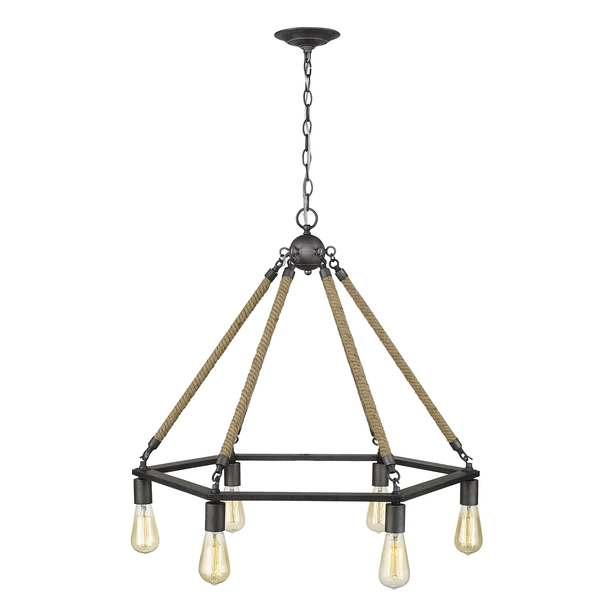 Holden 6-Light Antique Gray Wagon Wheel Chandelier By Homeroots