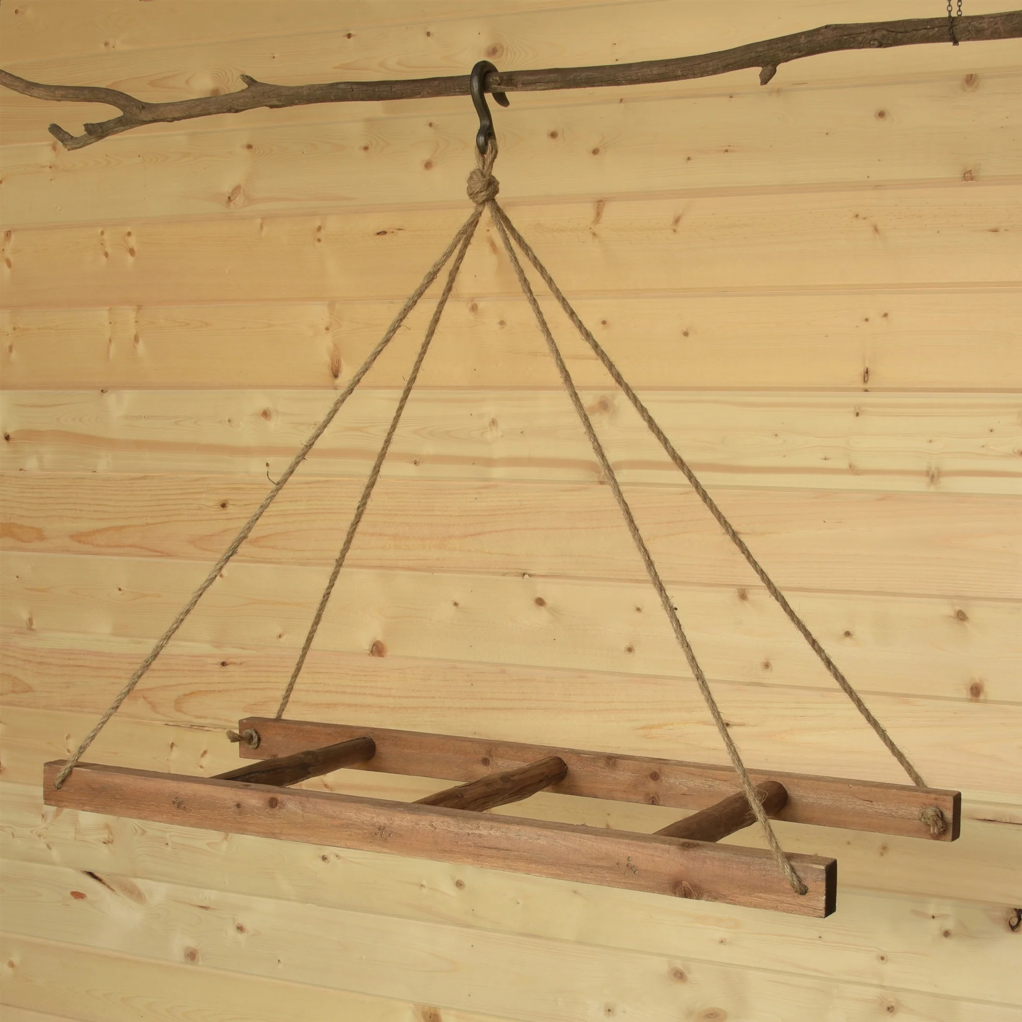 Horizontal Hanging Wood Ladder By HomArt