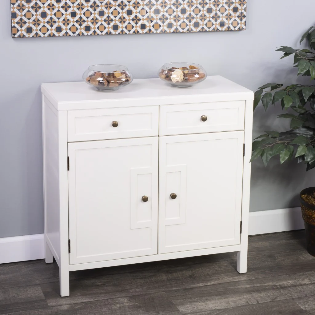 Imperial White Console Cabinet By Homeroots