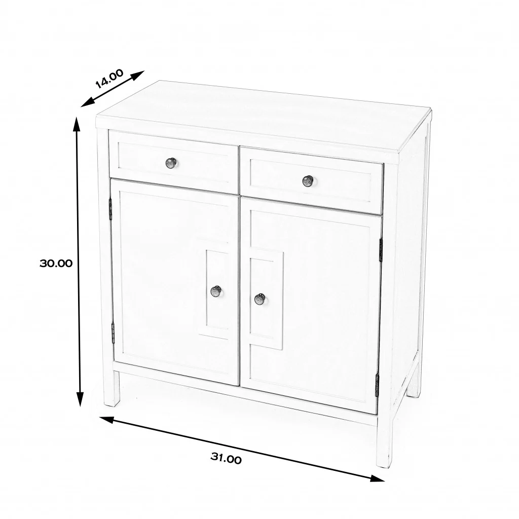 Imperial White Console Cabinet By Homeroots - Image 7