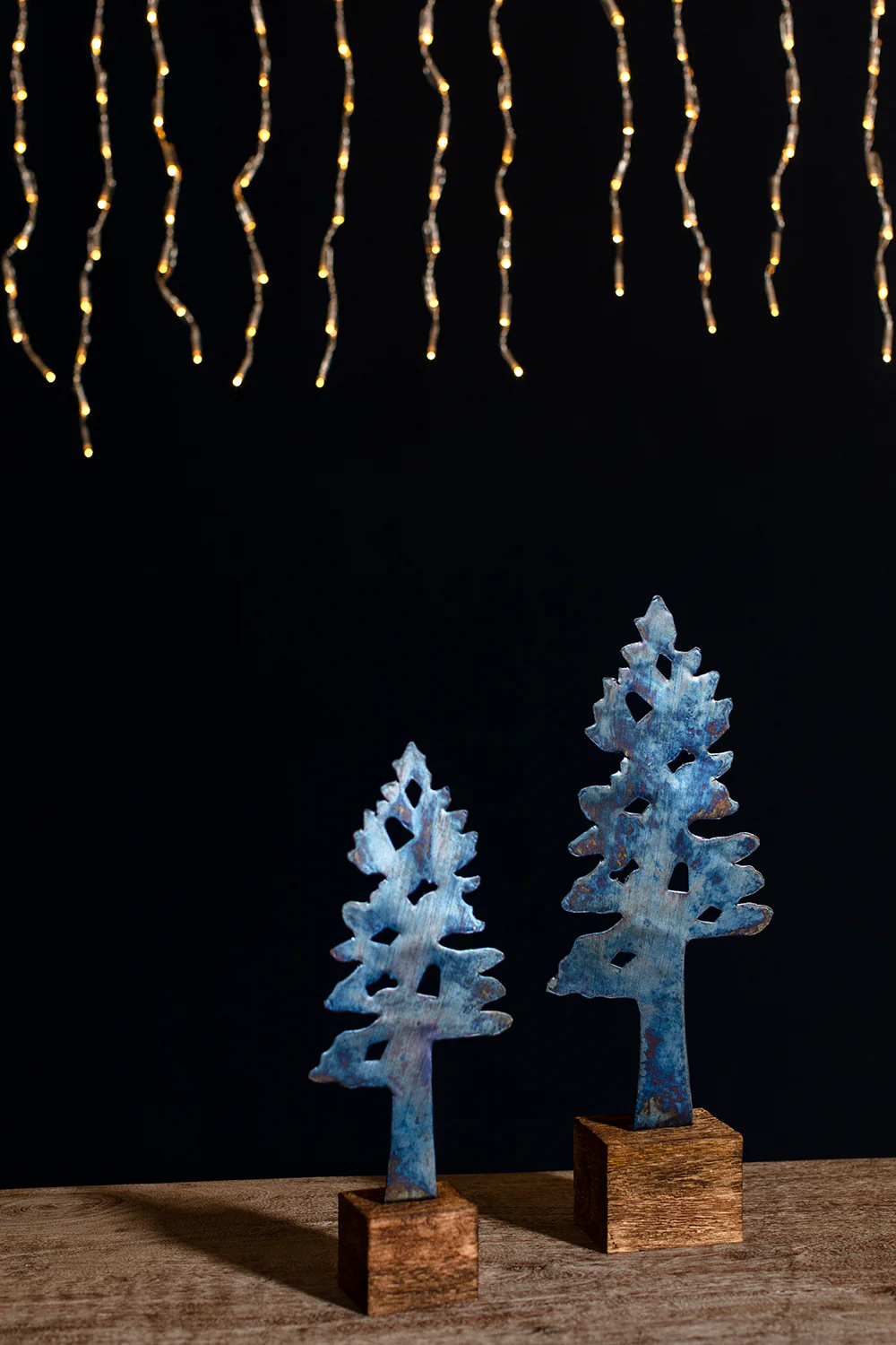 Indigo Night Tree Set of 8 By Accent Decor - Image 3