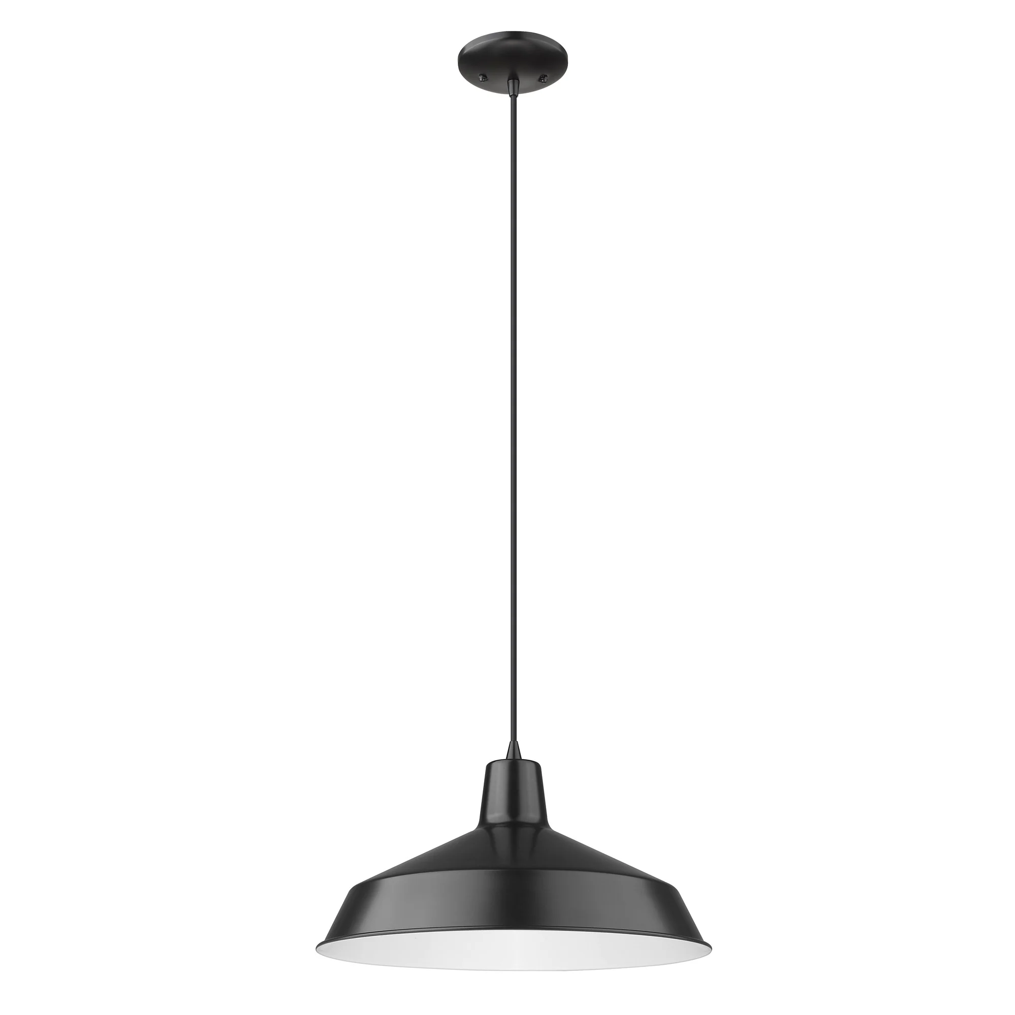 Industrial Matte Black Hanging Light By Homeroots