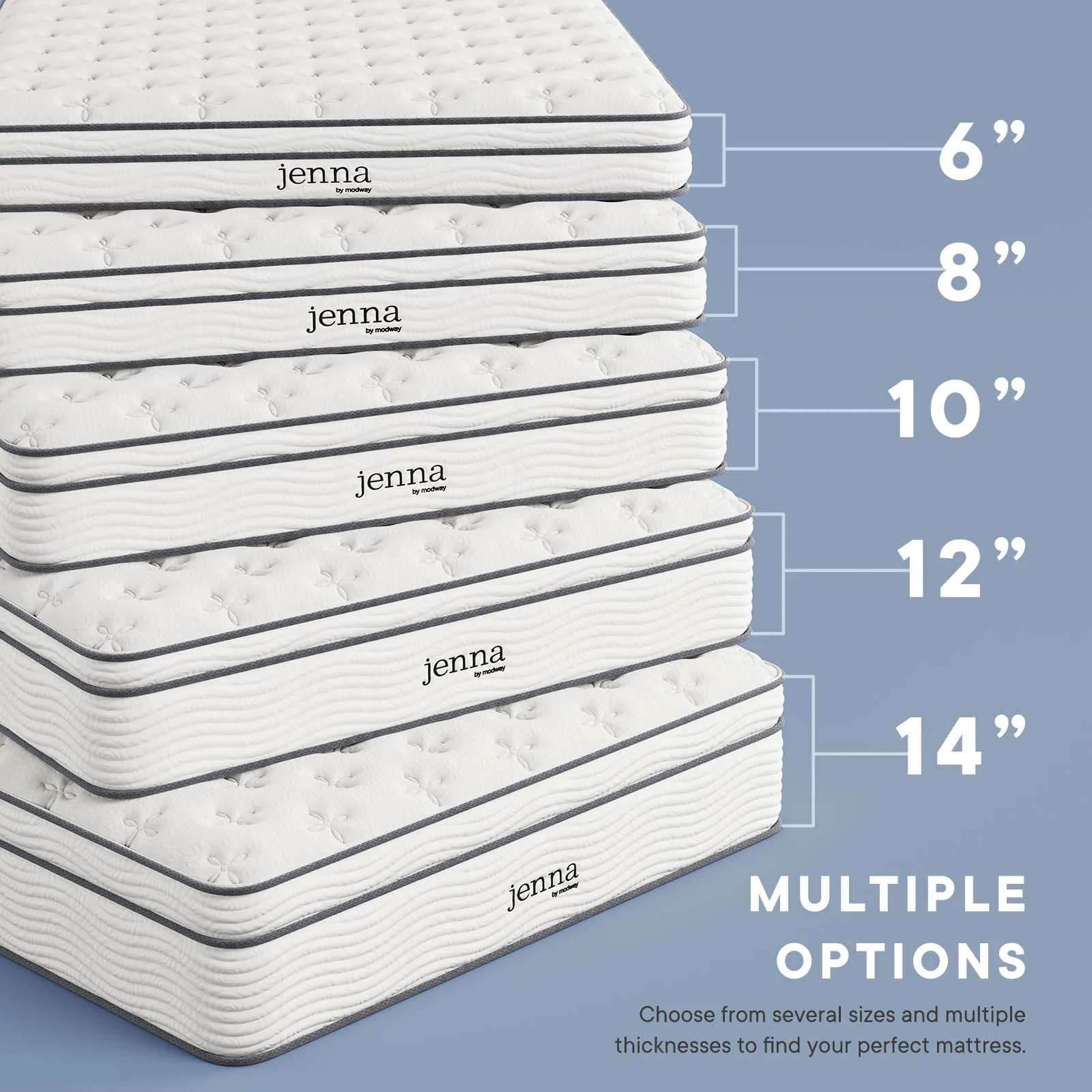 Jenna 6" Innerspring and Foam Queen Mattress By Modway - MOD-7095 - Image 9