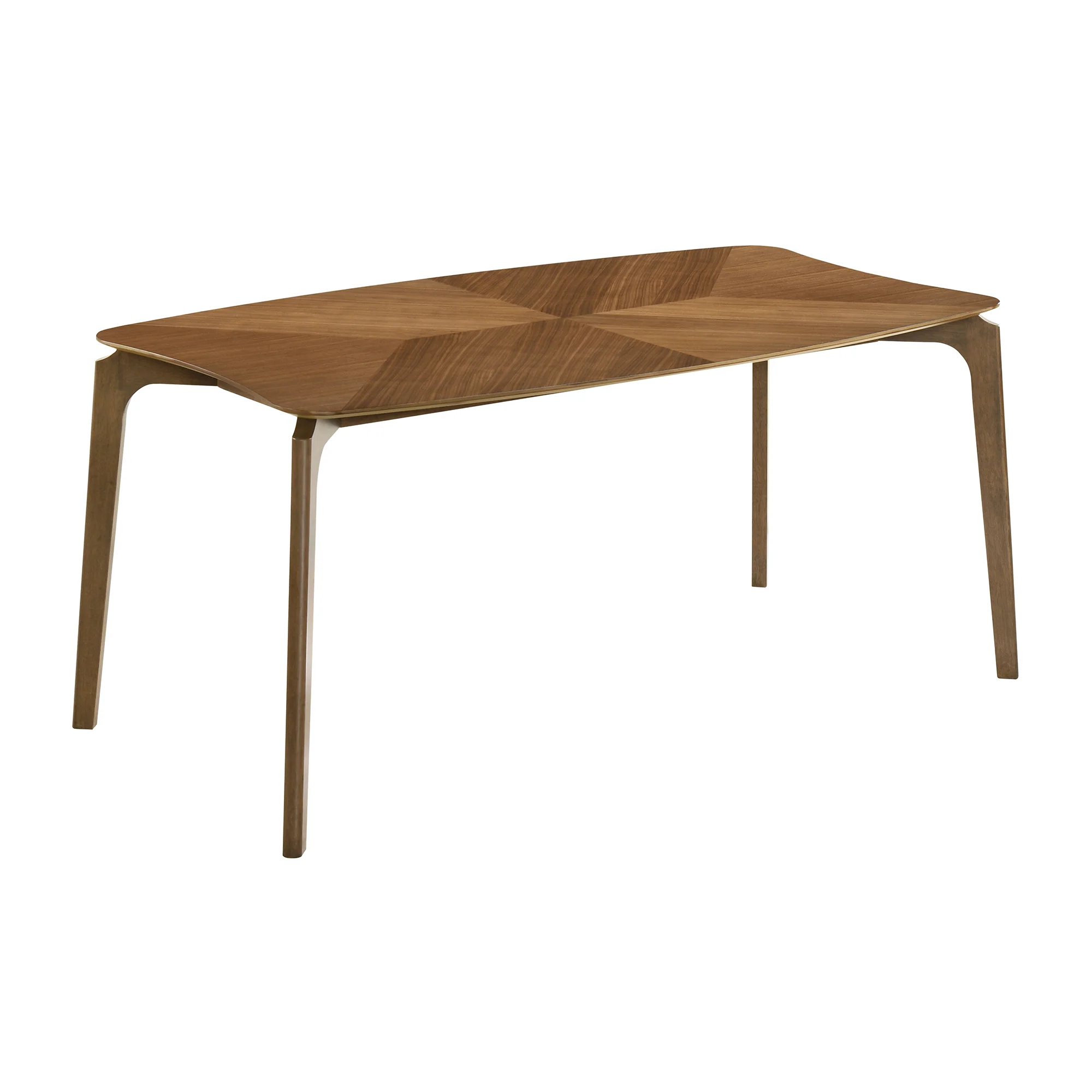 Kalia 5 Piece Wood Dining Set in Walnut Finish with Blue Fabric By Armen Living - Image 5