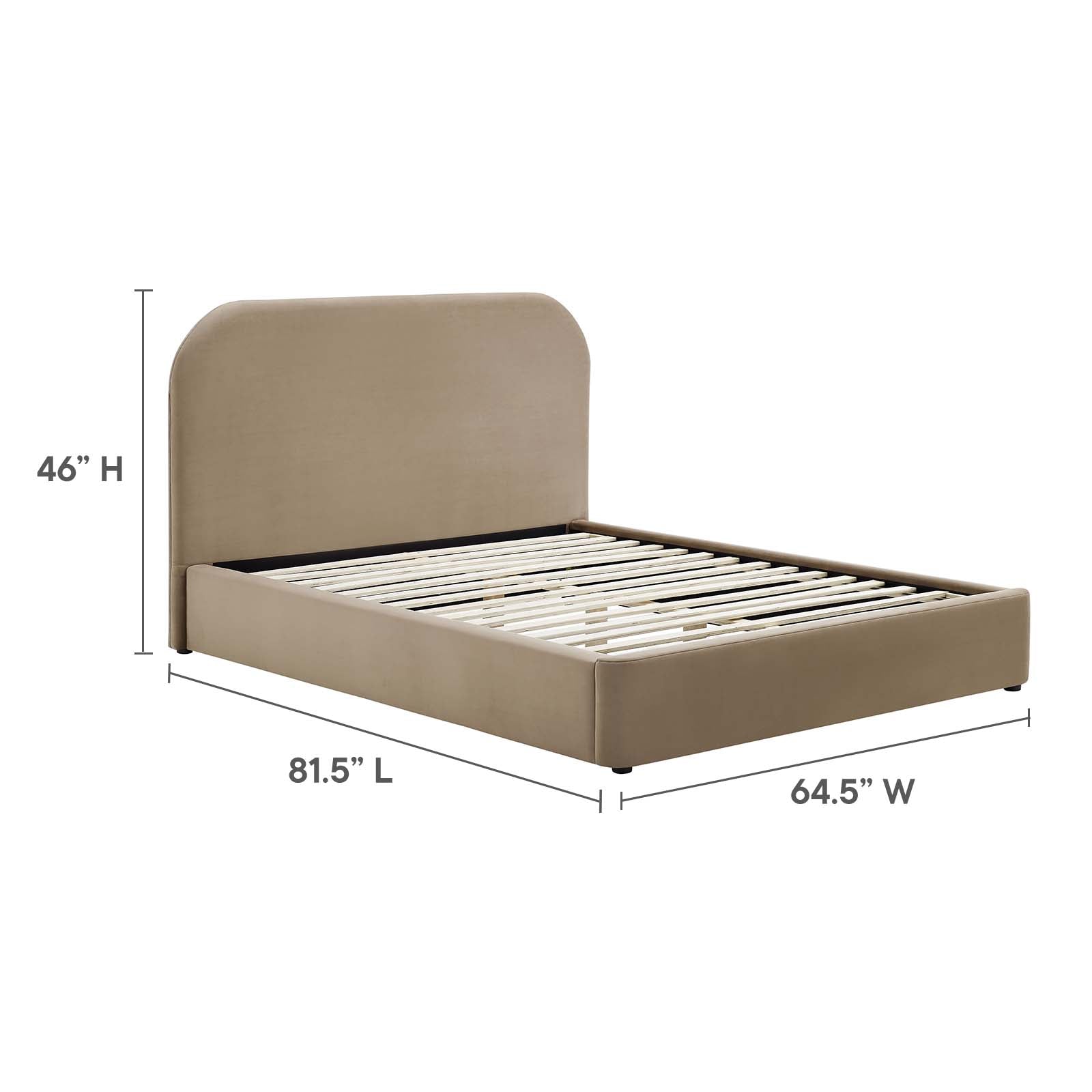 Keynote Performance Velvet Curved Full Platform Bed By Modway - MOD-7139 - Image 14