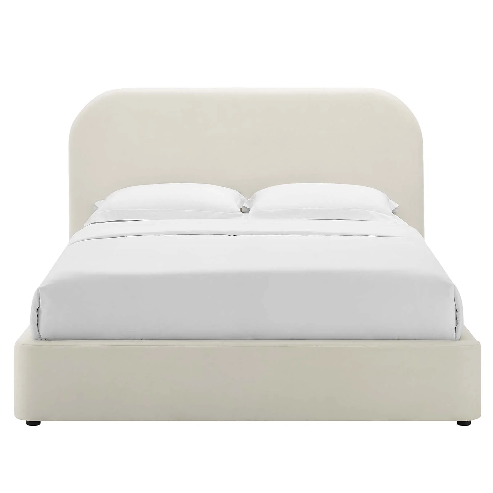 Keynote Performance Velvet Curved King Platform Bed By Modway - MOD-7143 - Image 4