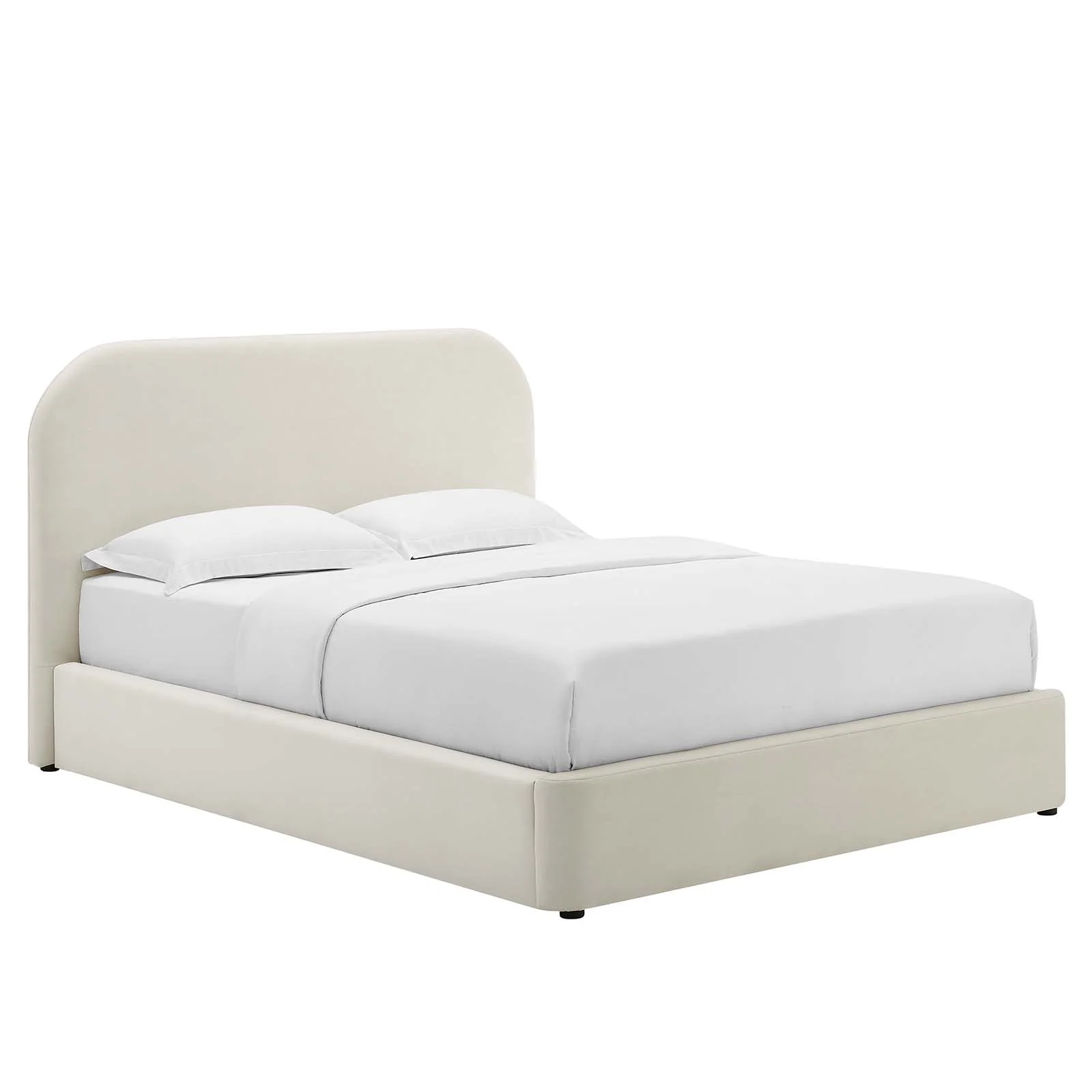 Keynote Performance Velvet Curved Queen Platform Bed By Modway - MOD-7141