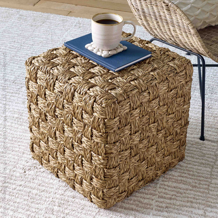Klein Pouf-Seagrass By Texture Designideas