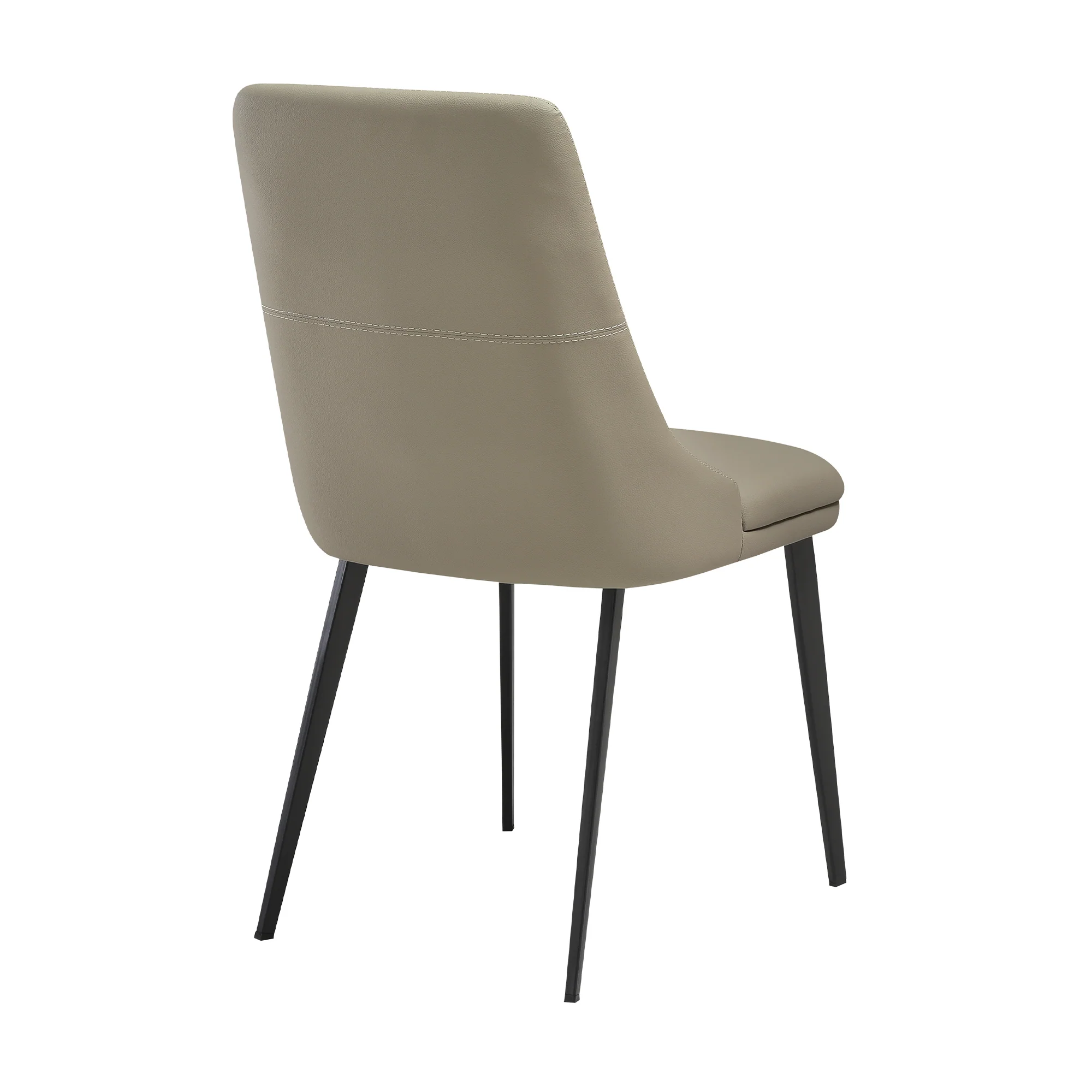 Knox Genesis 7 Piece Dining Set with Stone Top and Beige Faux Leather Chairs By Armen Living - Image 15