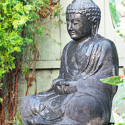 Large Sitting Buddha Water Fountain By Garden Age Supply - Image 4